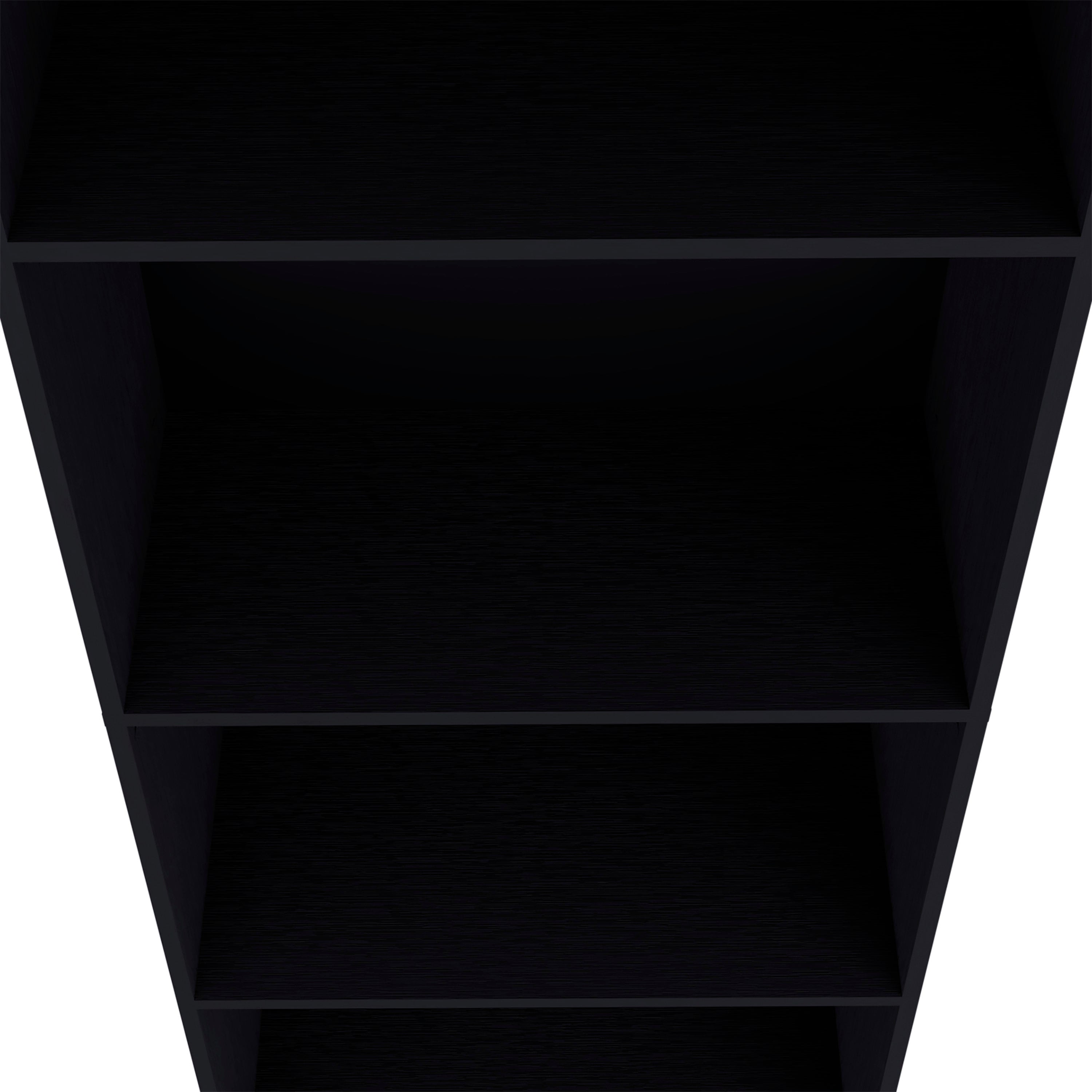 Black Tier Storage Shelves Bookcase