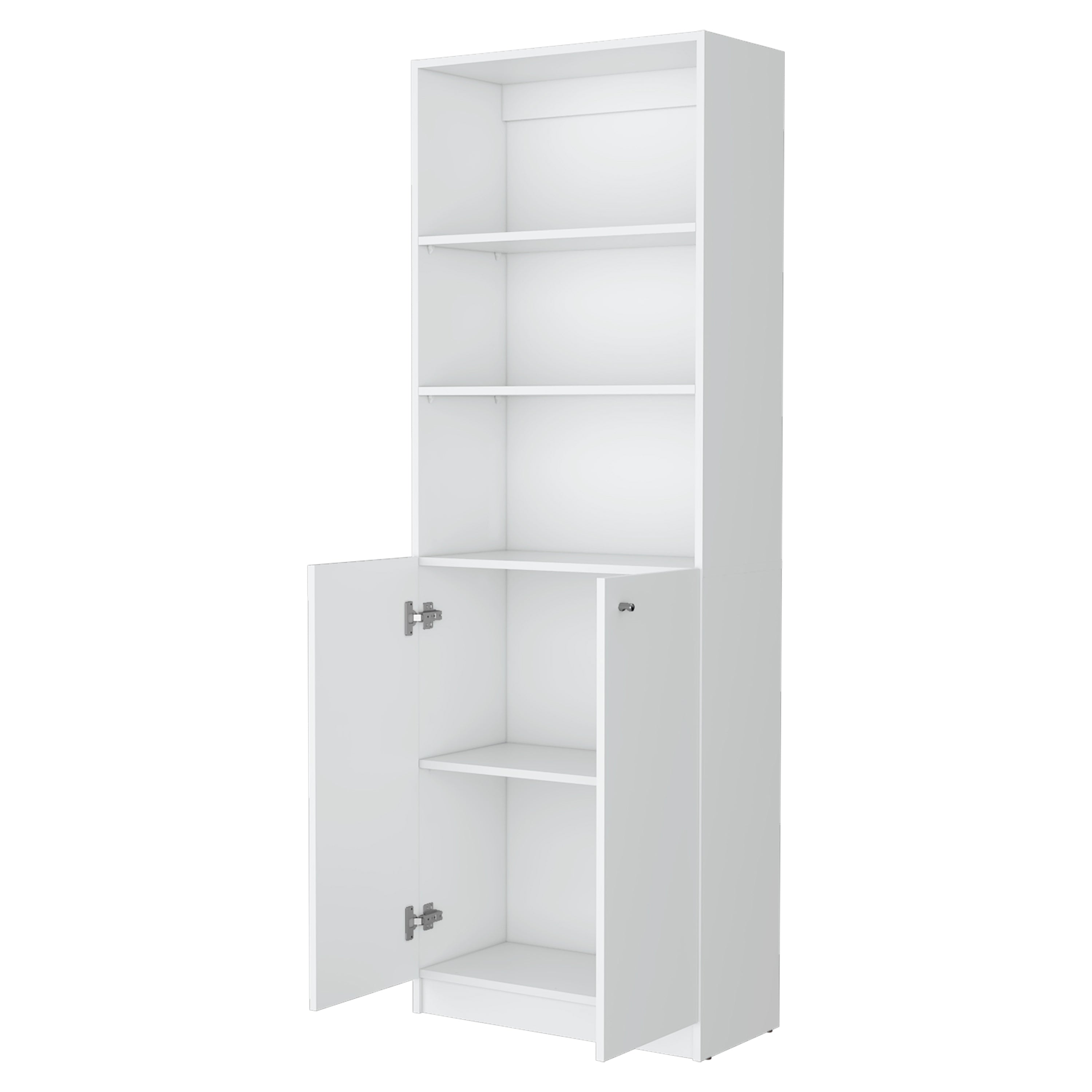 Zachary White 2-Door Bookcase