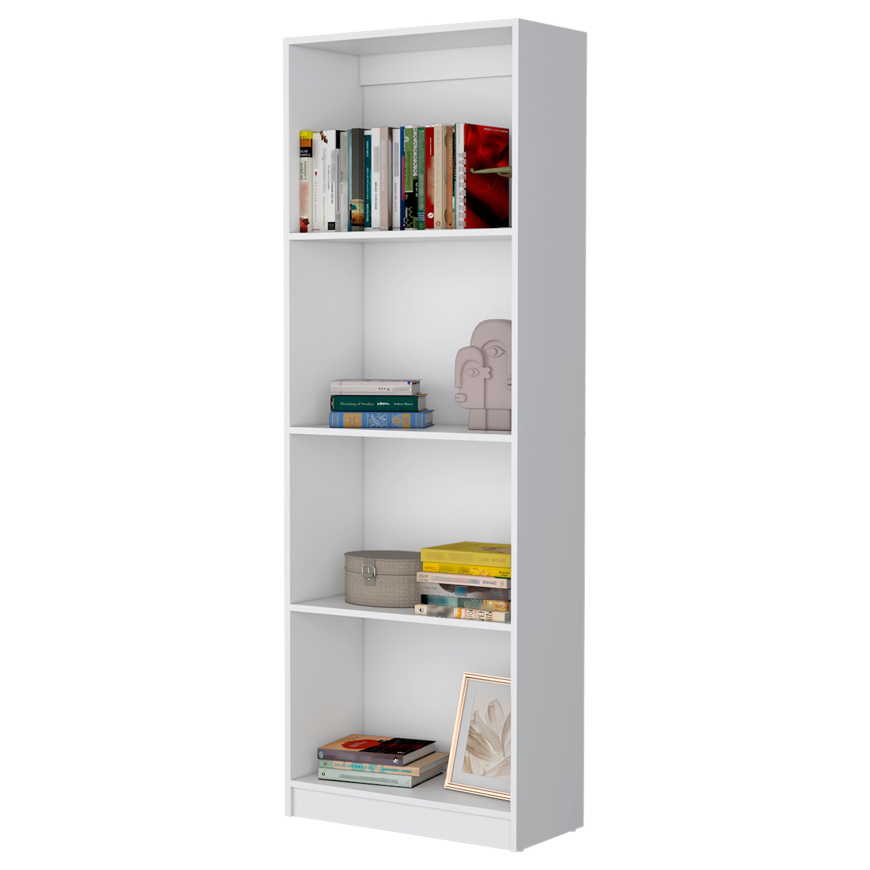 White Tier Storage Shelves Bookcase