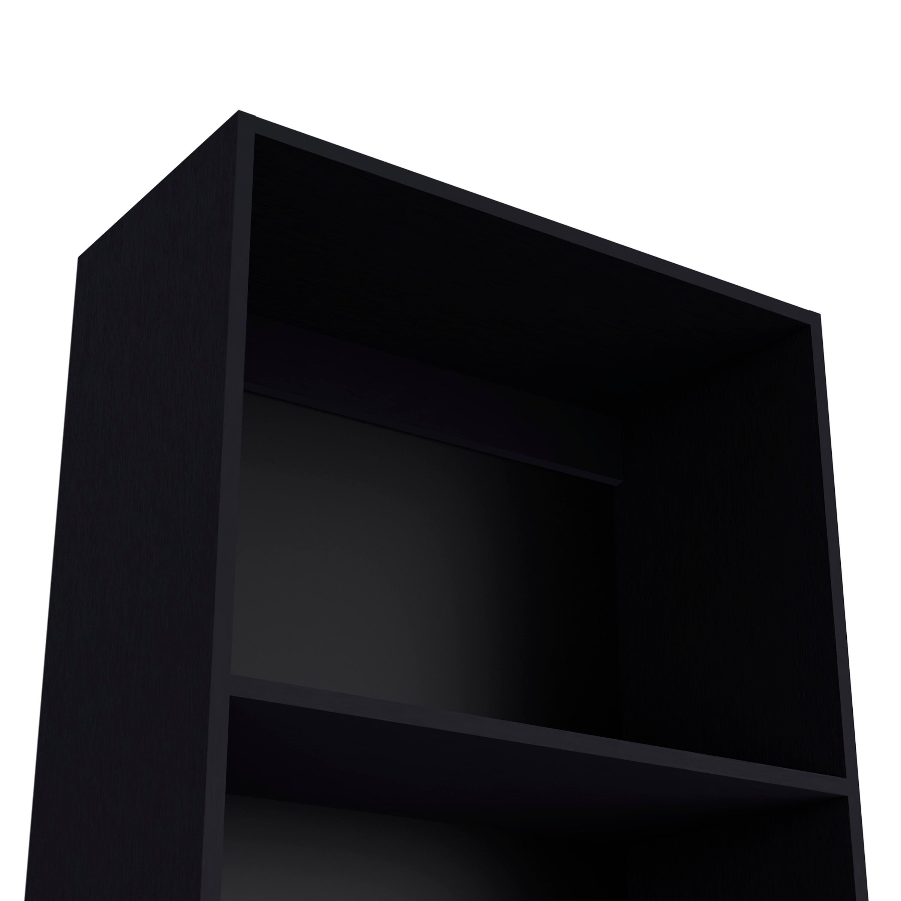 Black Tier Storage Shelves Bookcase