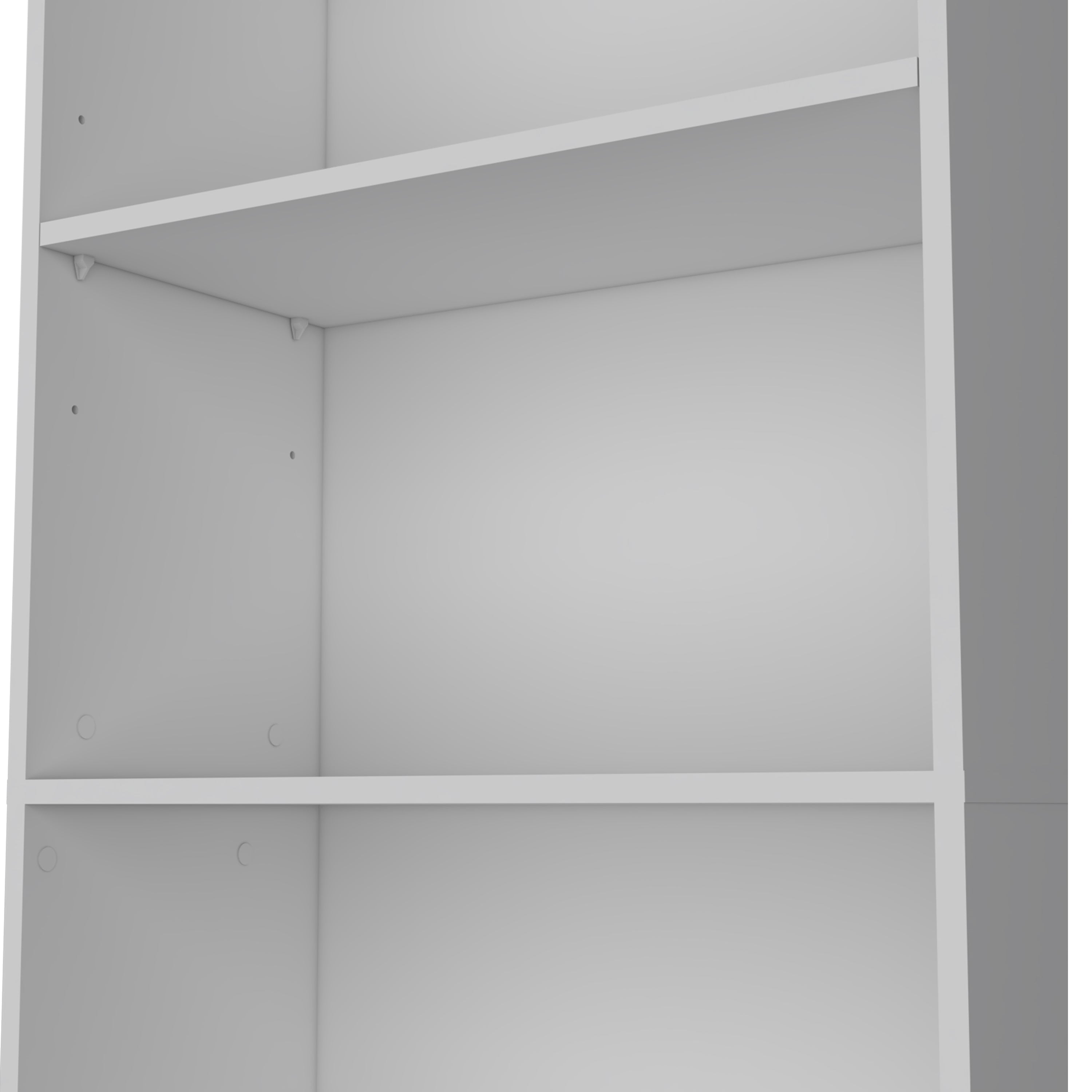 White 5-Shelf Bookcase