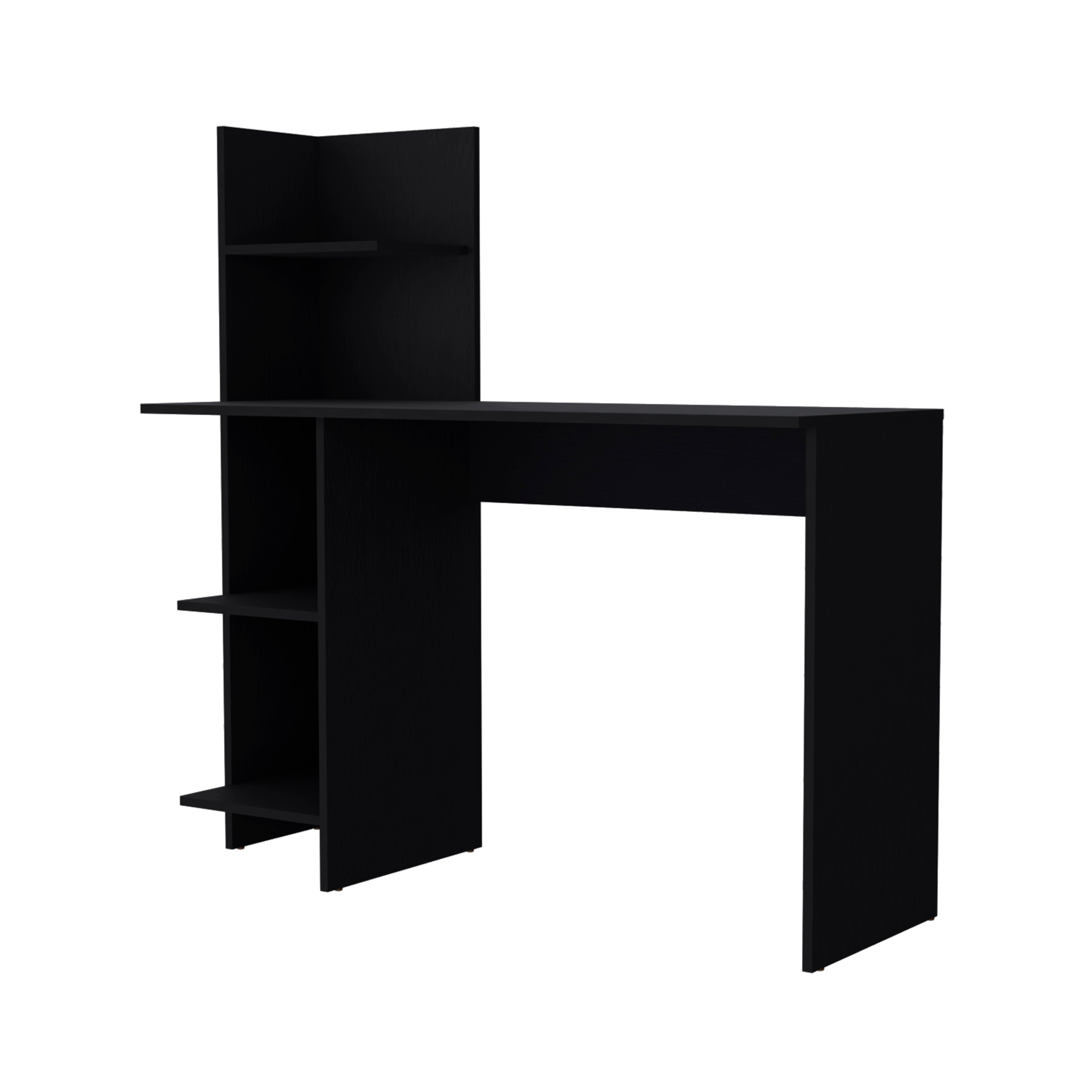 Black Four Shelves Writing Desk