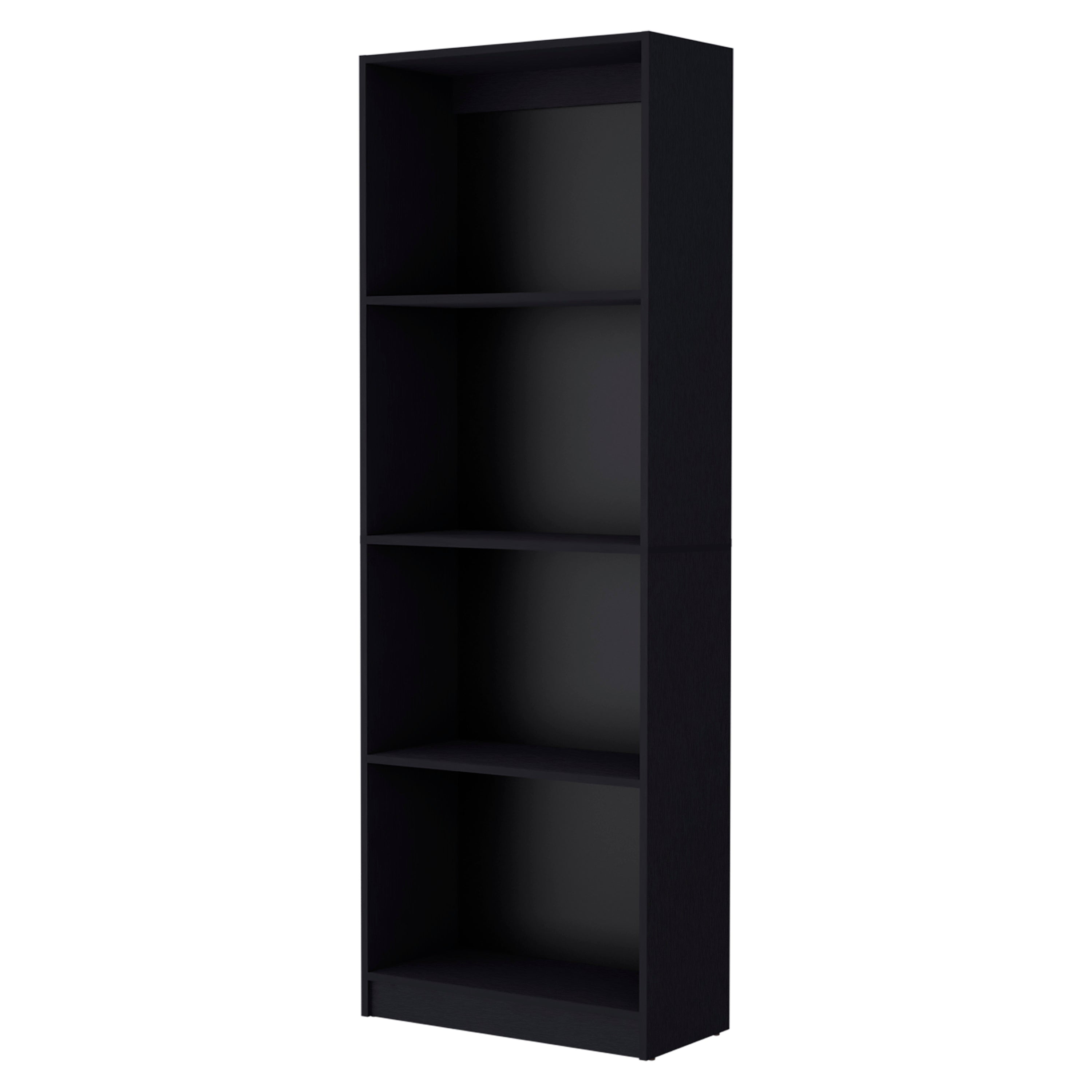 Black Tier Storage Shelves Bookcase