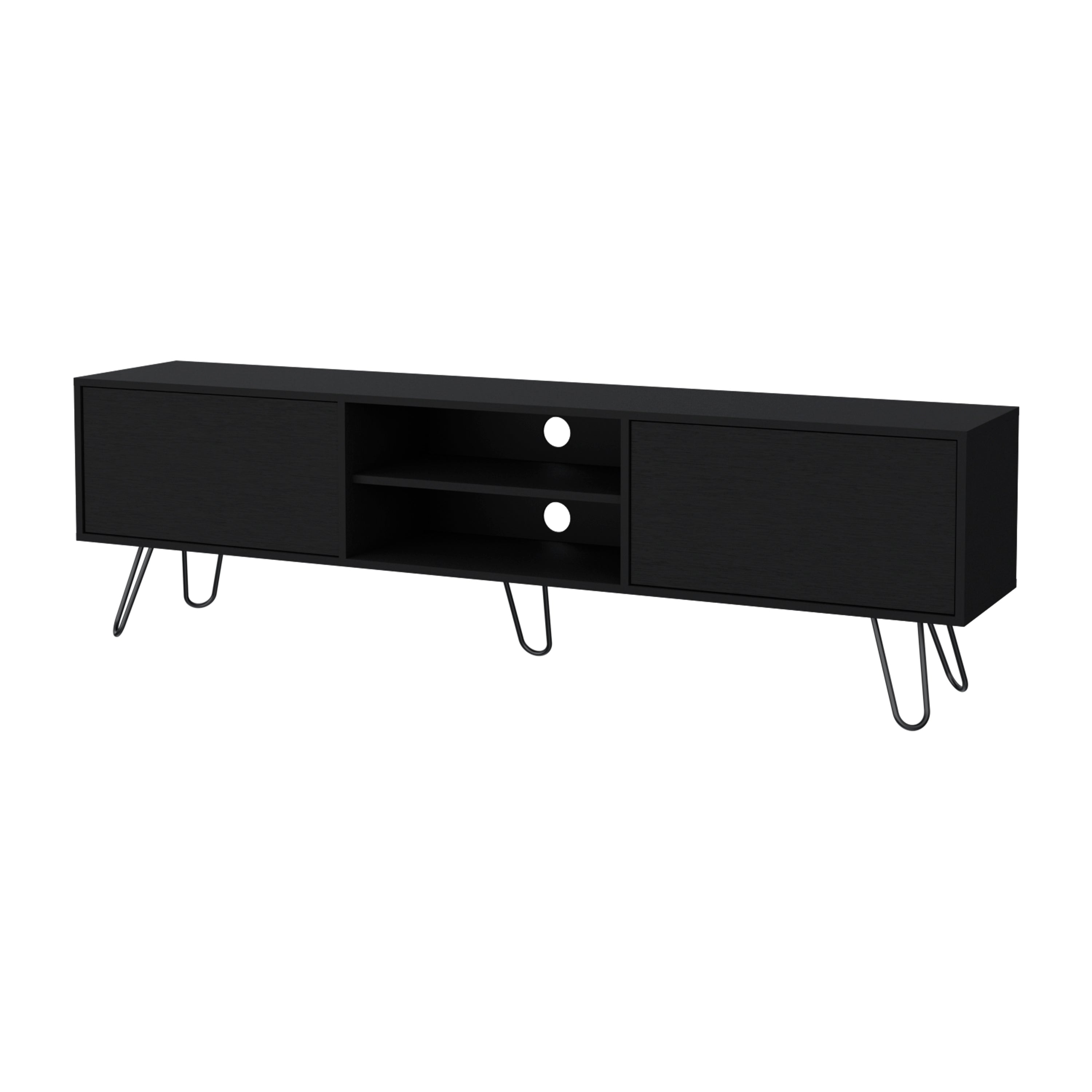 Black Hairpin Leg TV Rack