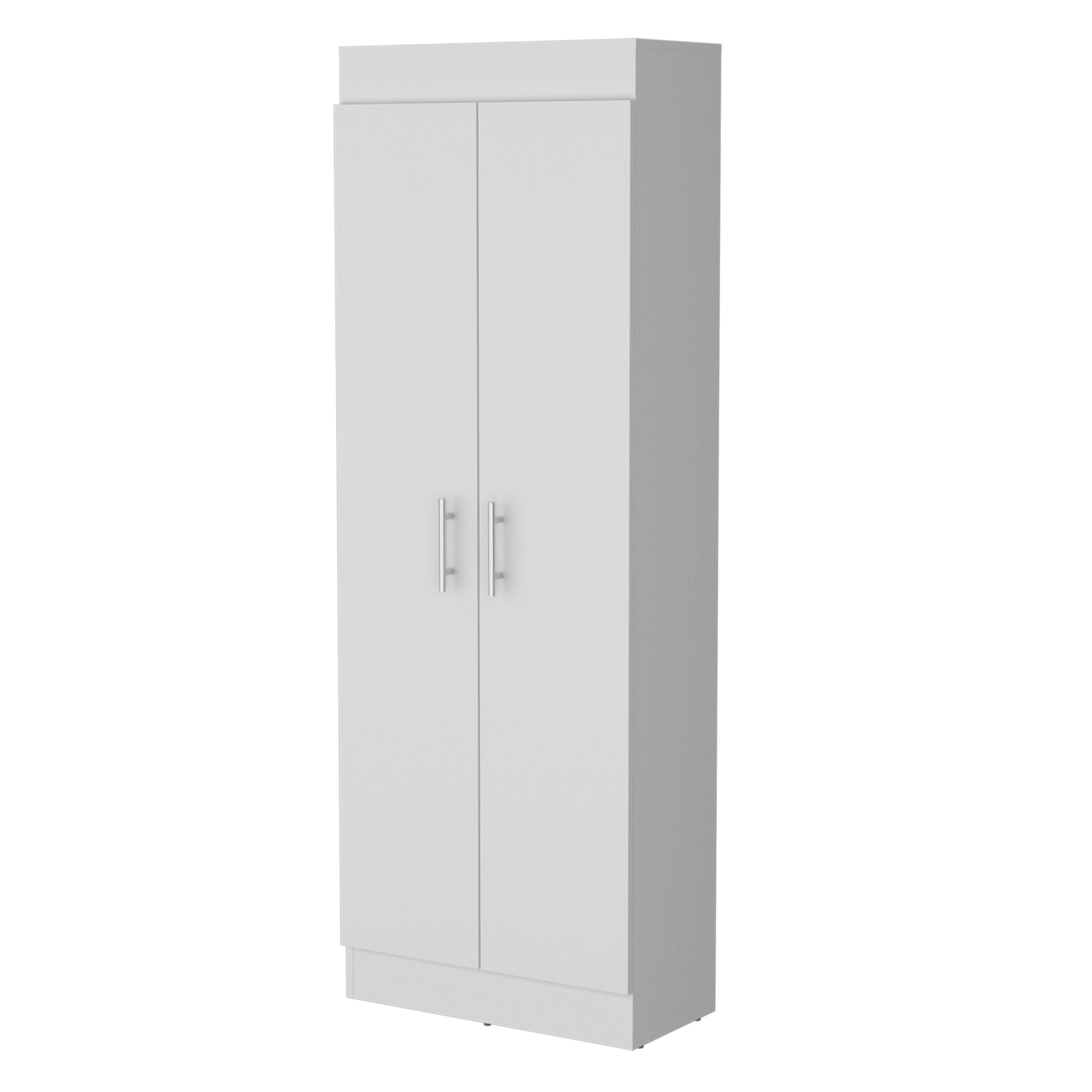 White 5-Shelf Storage Pantry Cabinet