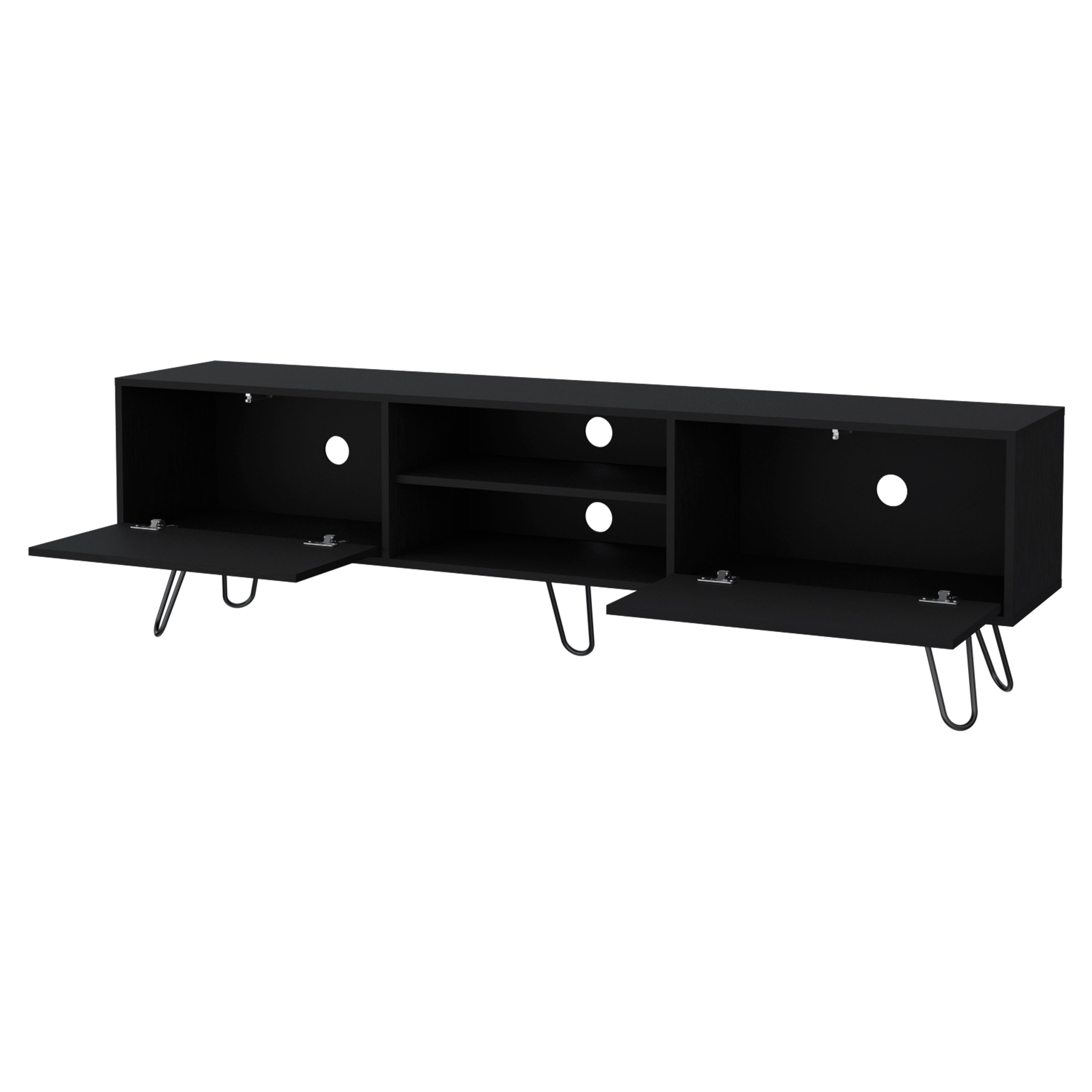 Black Hairpin Leg TV Rack