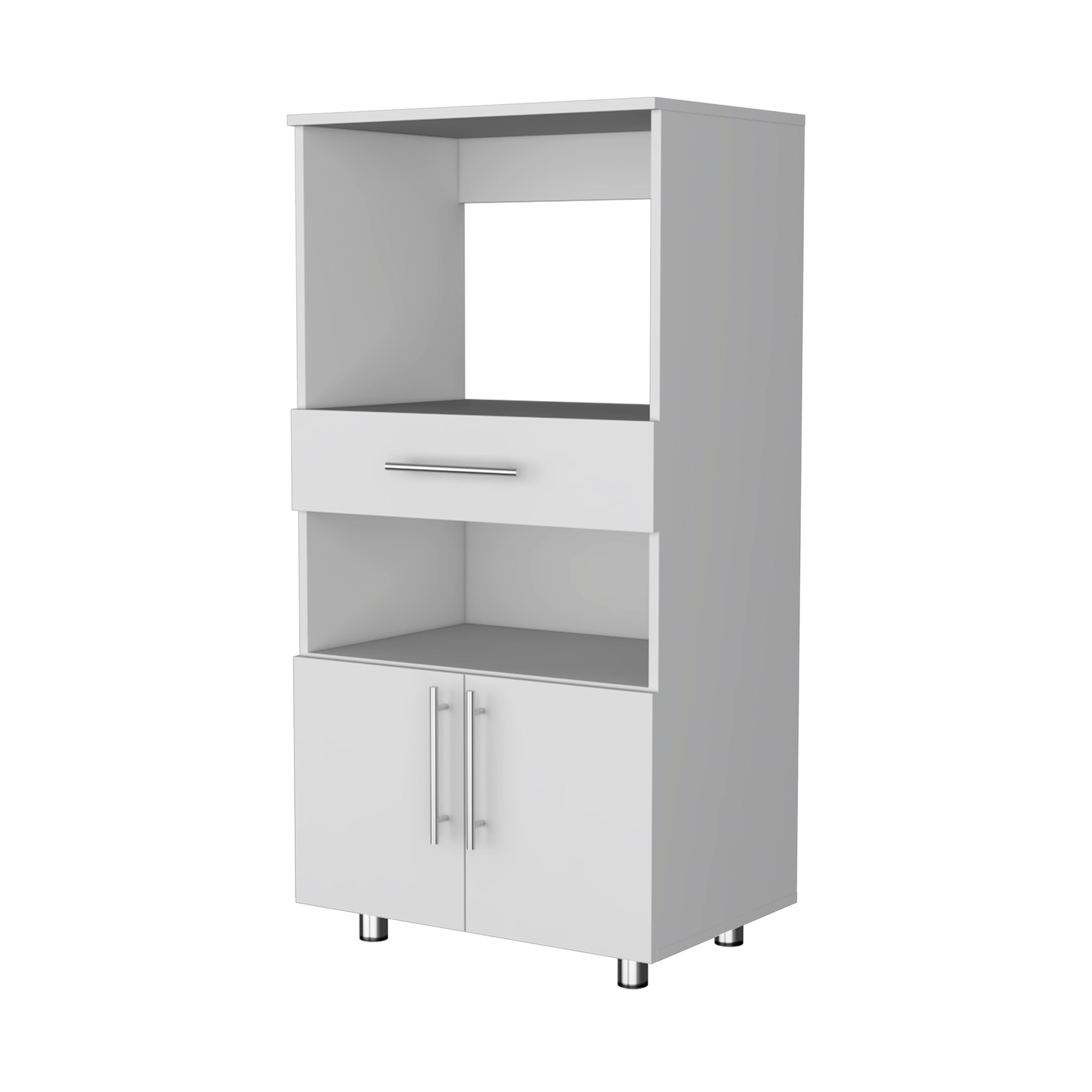 White Pantry Cabinet Microwave Stand