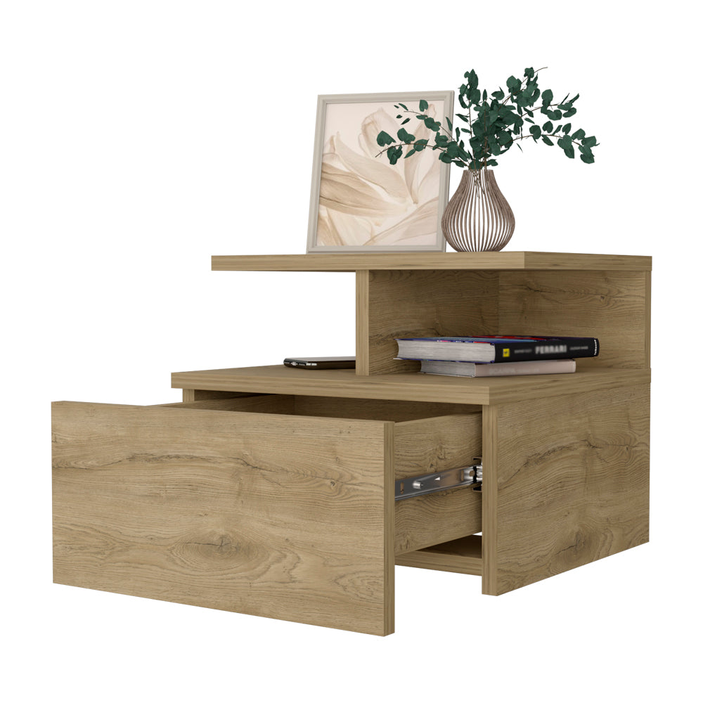 Macadamia 2-Tier Shelf Floating Nightstand