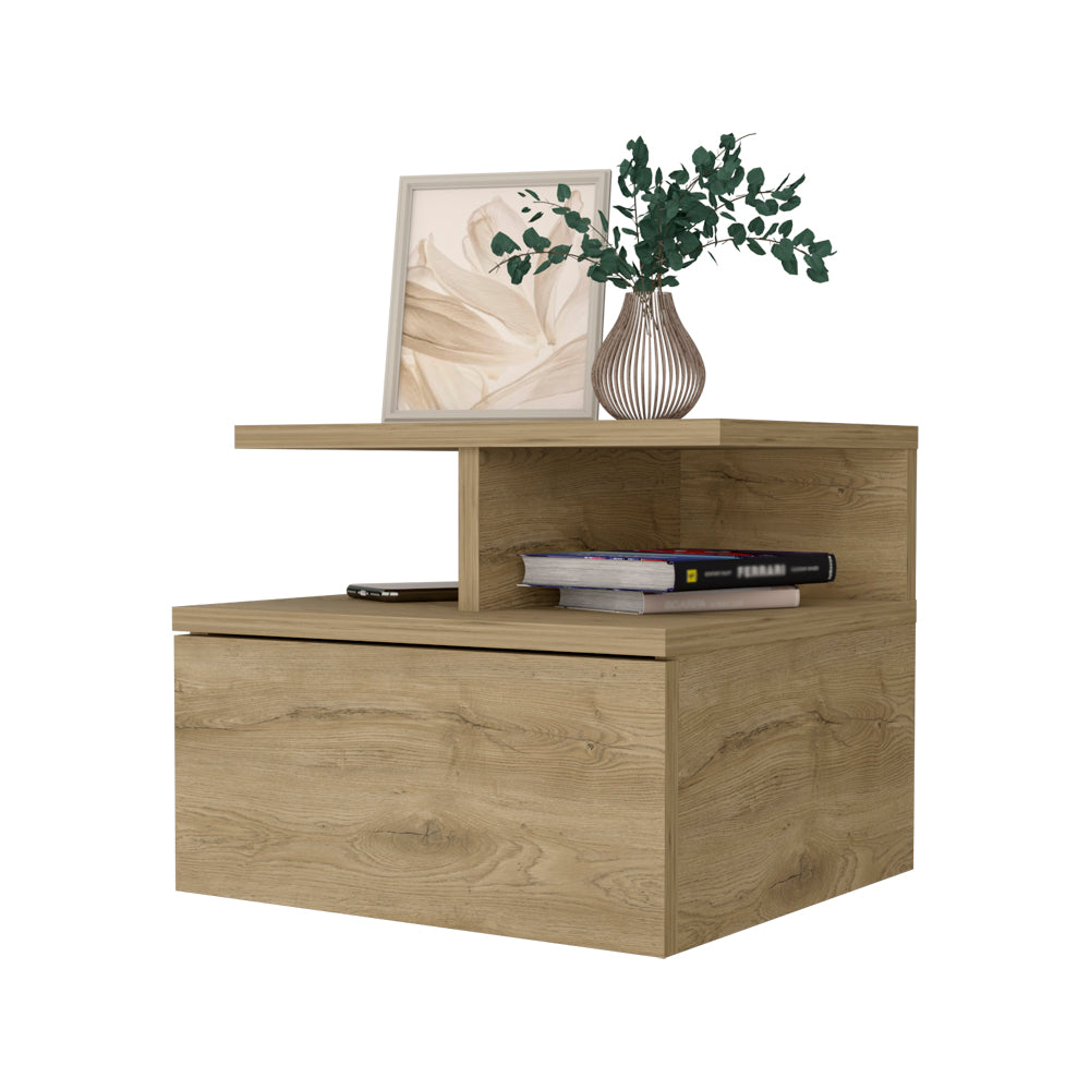 Macadamia 2-Tier Shelf Floating Nightstand