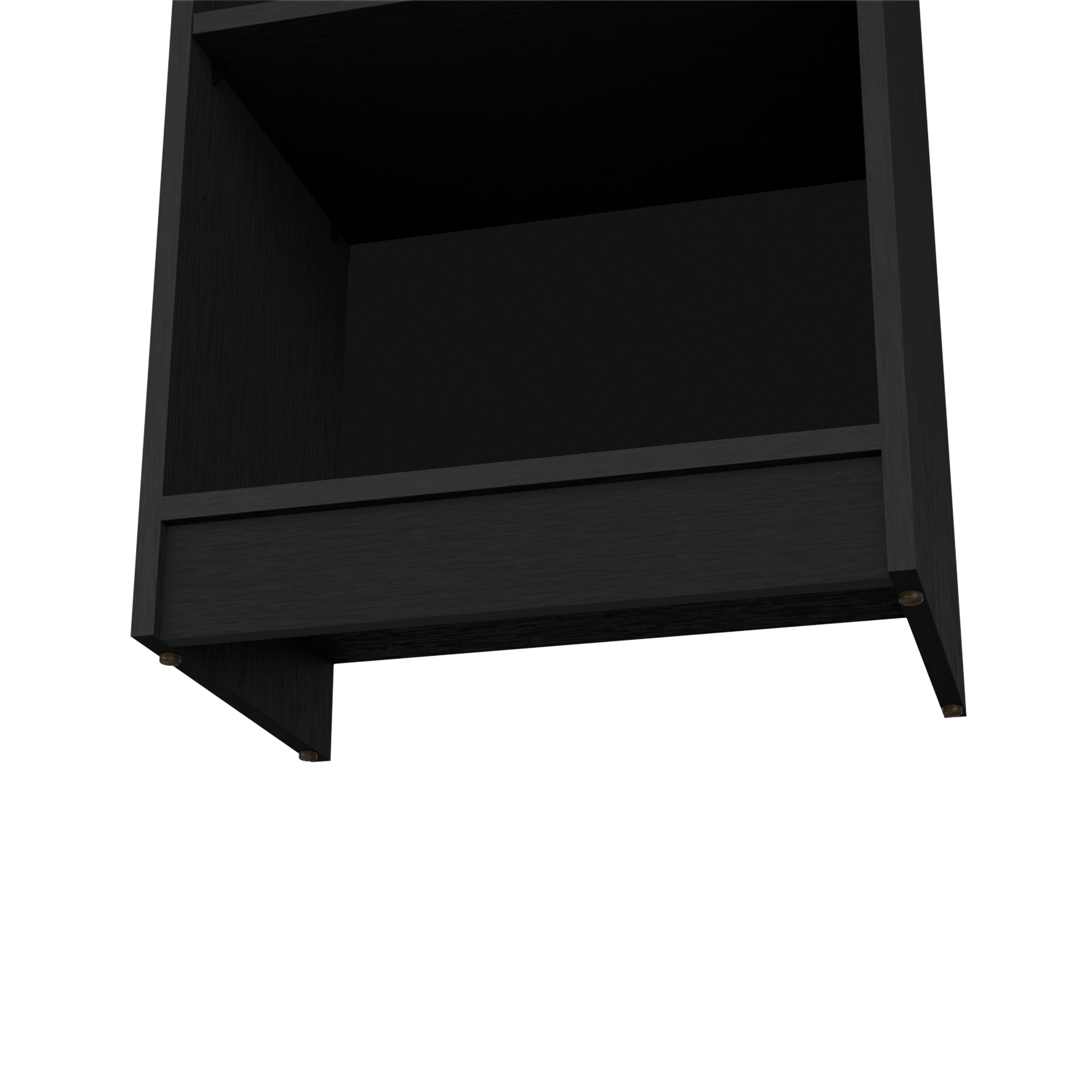 Zachary Black 5-Shelf Slim Bookcase