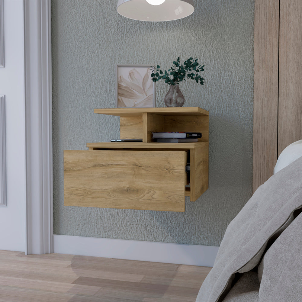 Macadamia 2-Tier Shelf Floating Nightstand