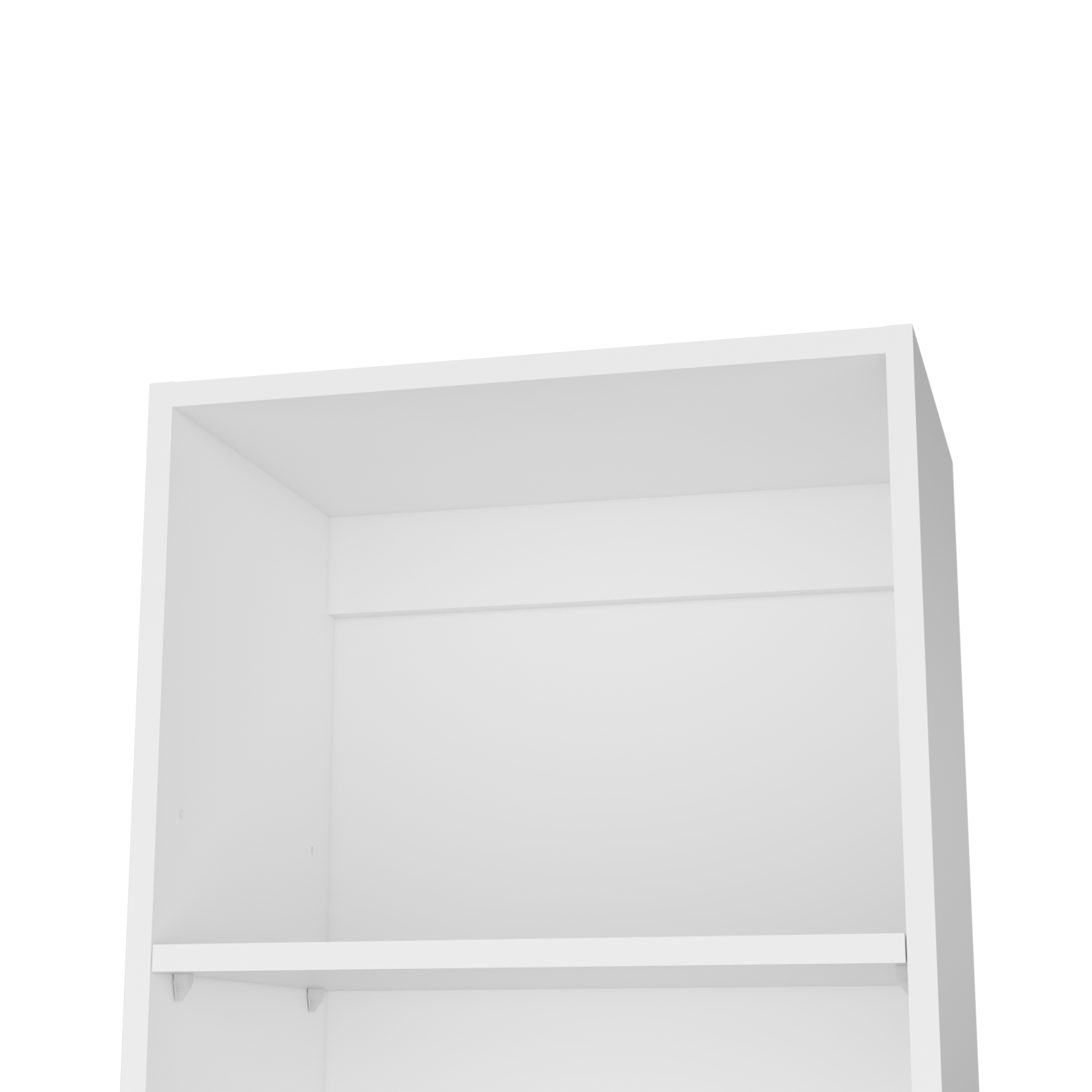 White 5-Shelf Slim Bookcase