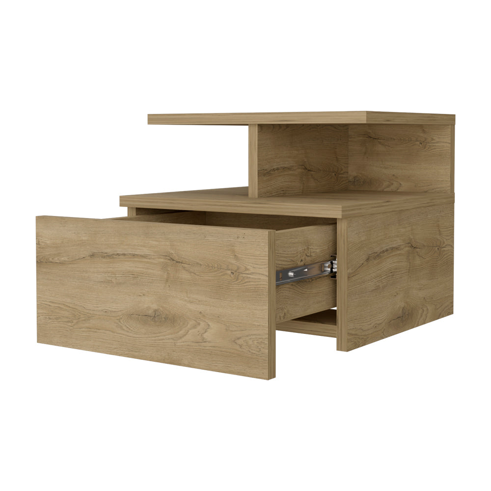 Macadamia 2-Tier Shelf Floating Nightstand