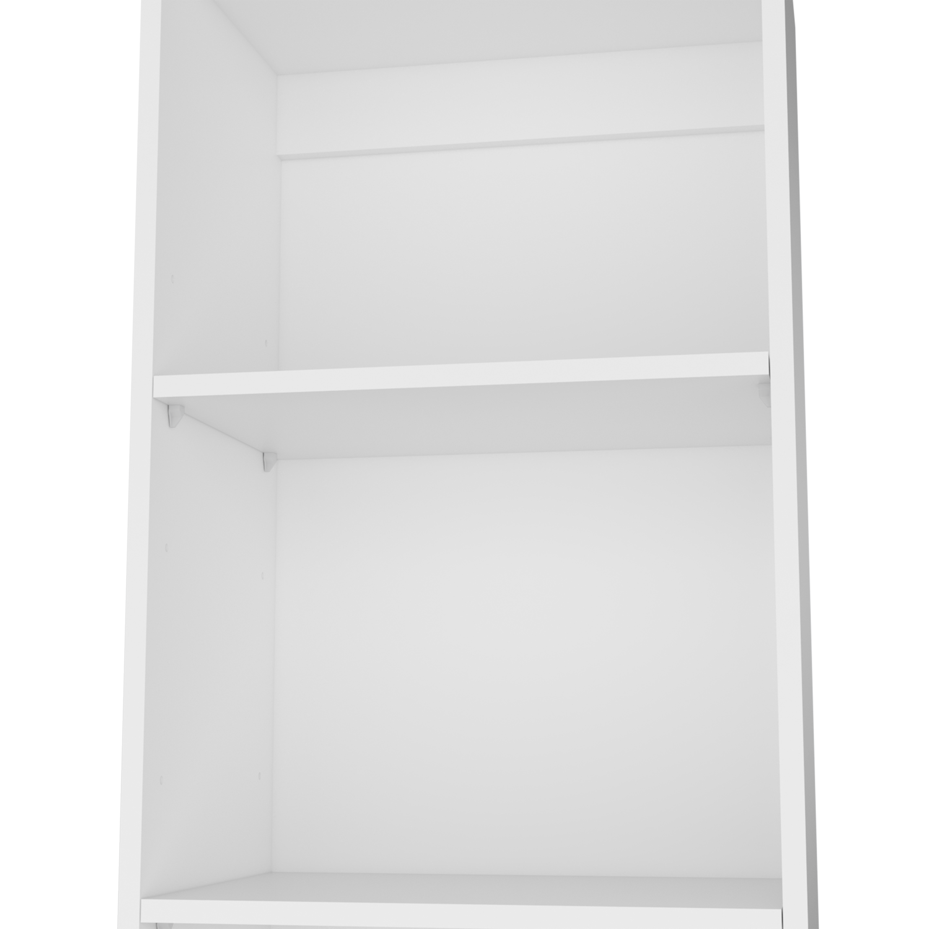 White 5-Shelf Slim Bookcase