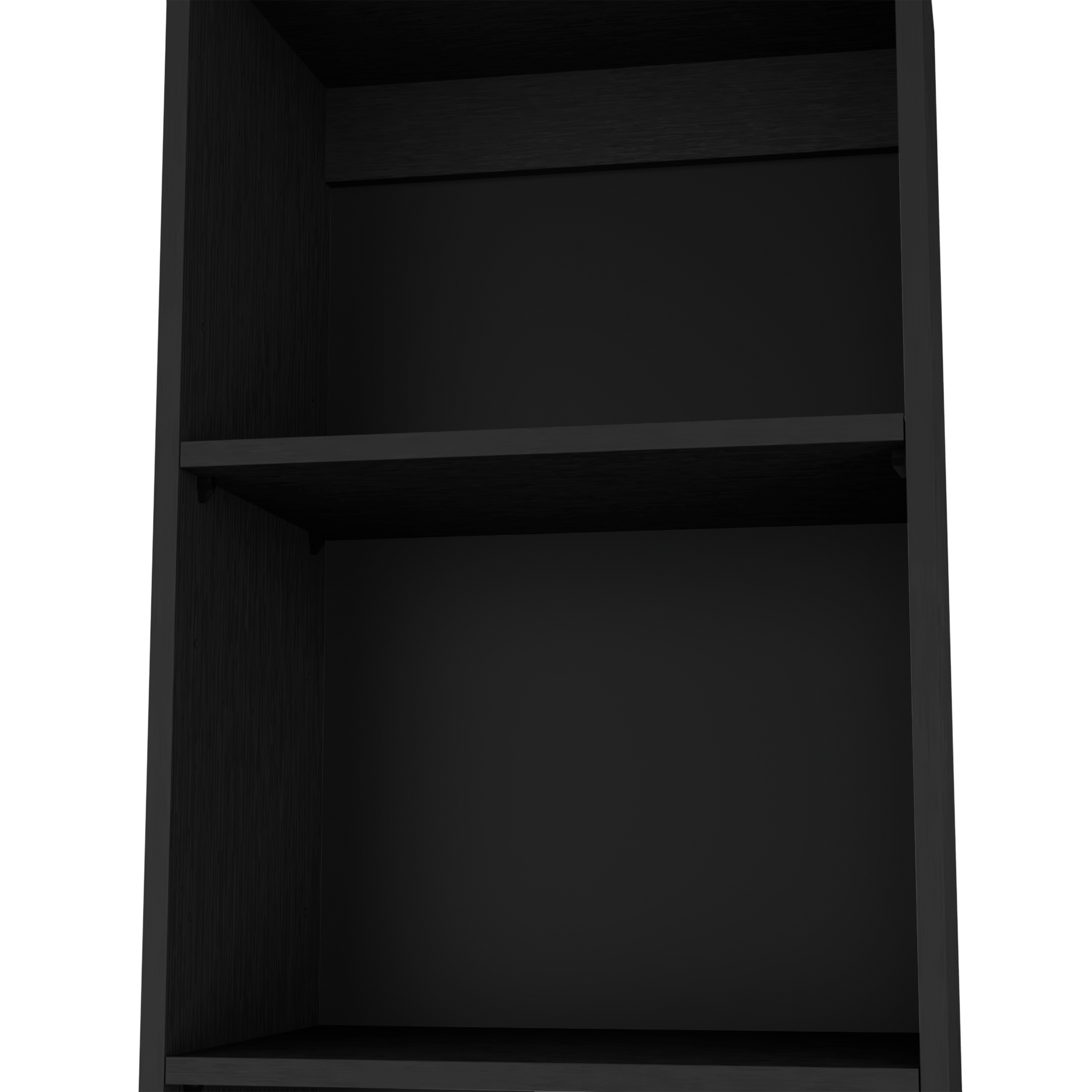 Zachary Black 5-Shelf Slim Bookcase