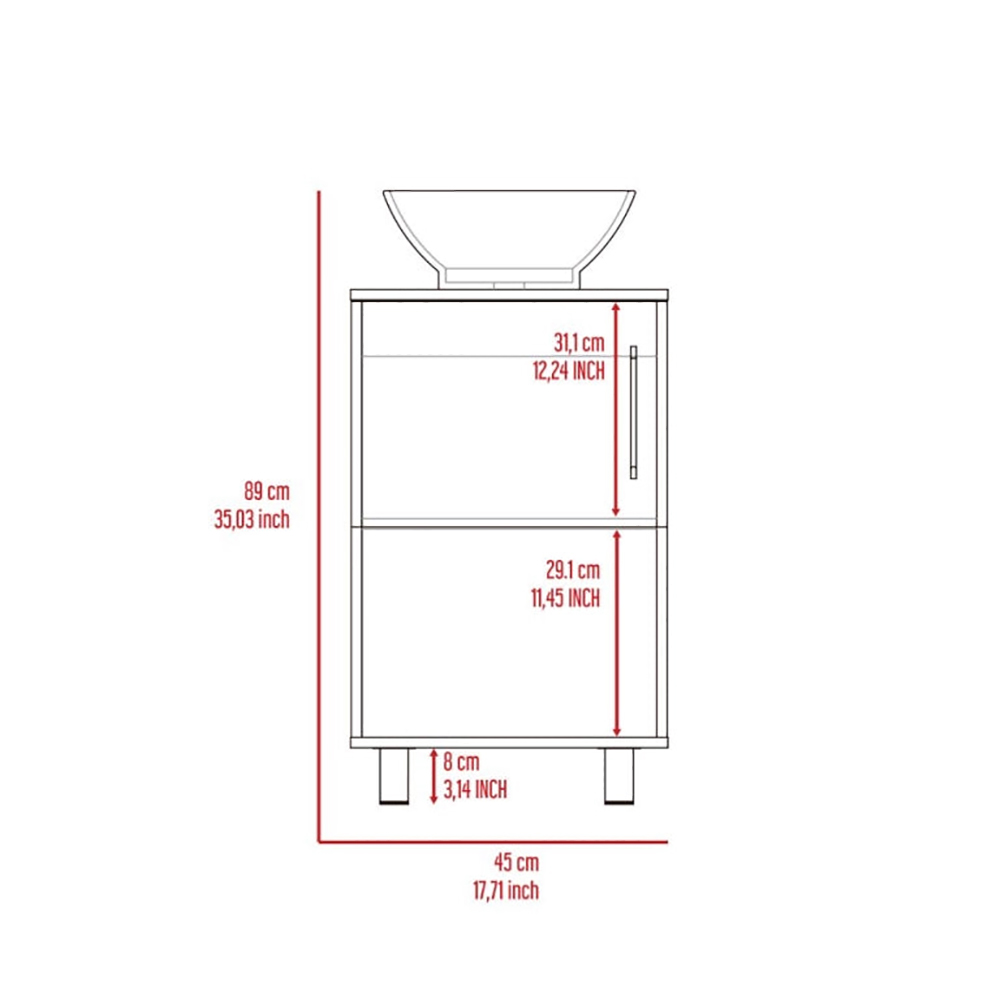 Carver White 2 Piece Bathroom Set