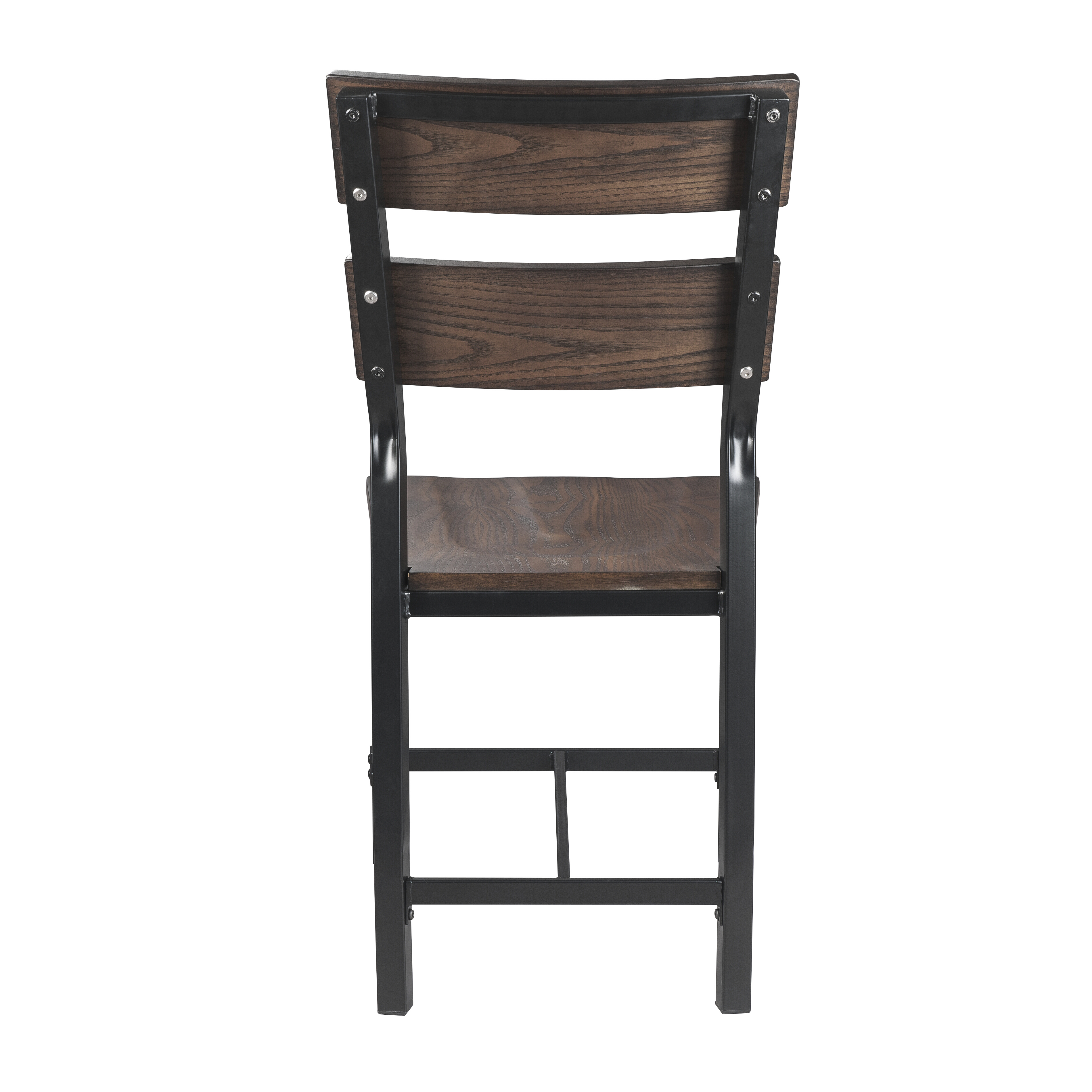 Oak and Black Ladder Back Side Chairs (Set of 2)