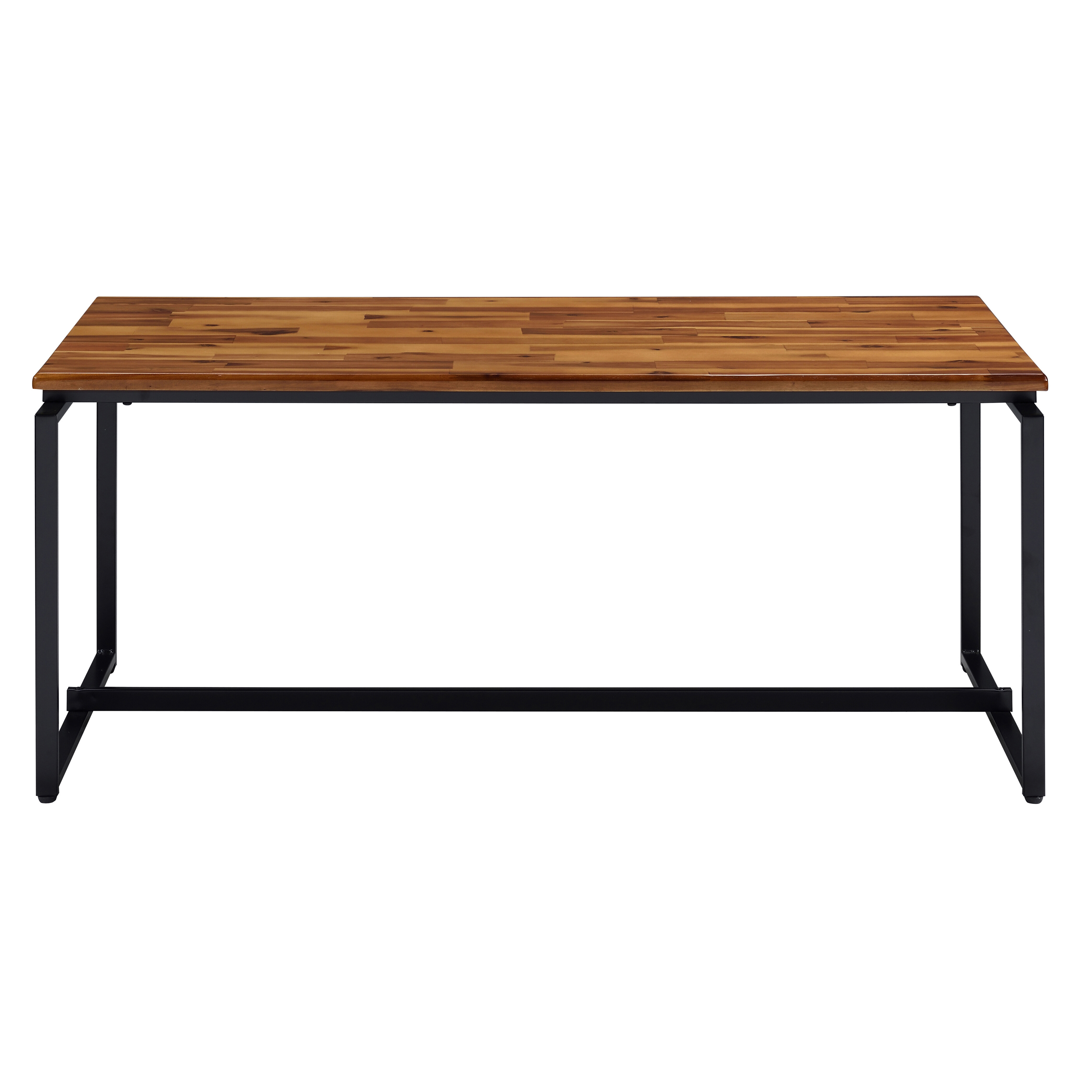 Oak and Black Occasional Set with Trestle Base