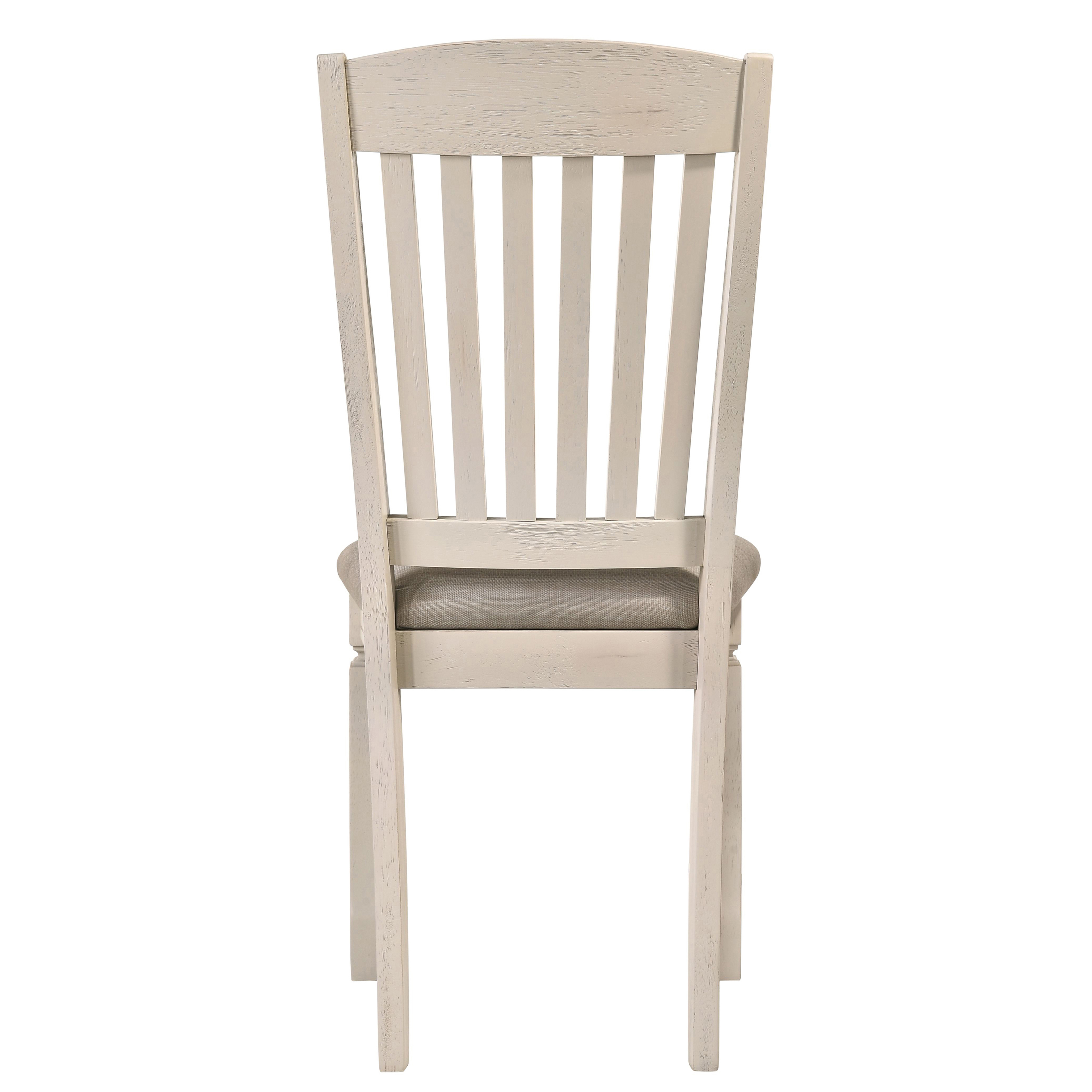 Tan and Cream Slatted Back Side Chairs (Set of 2)