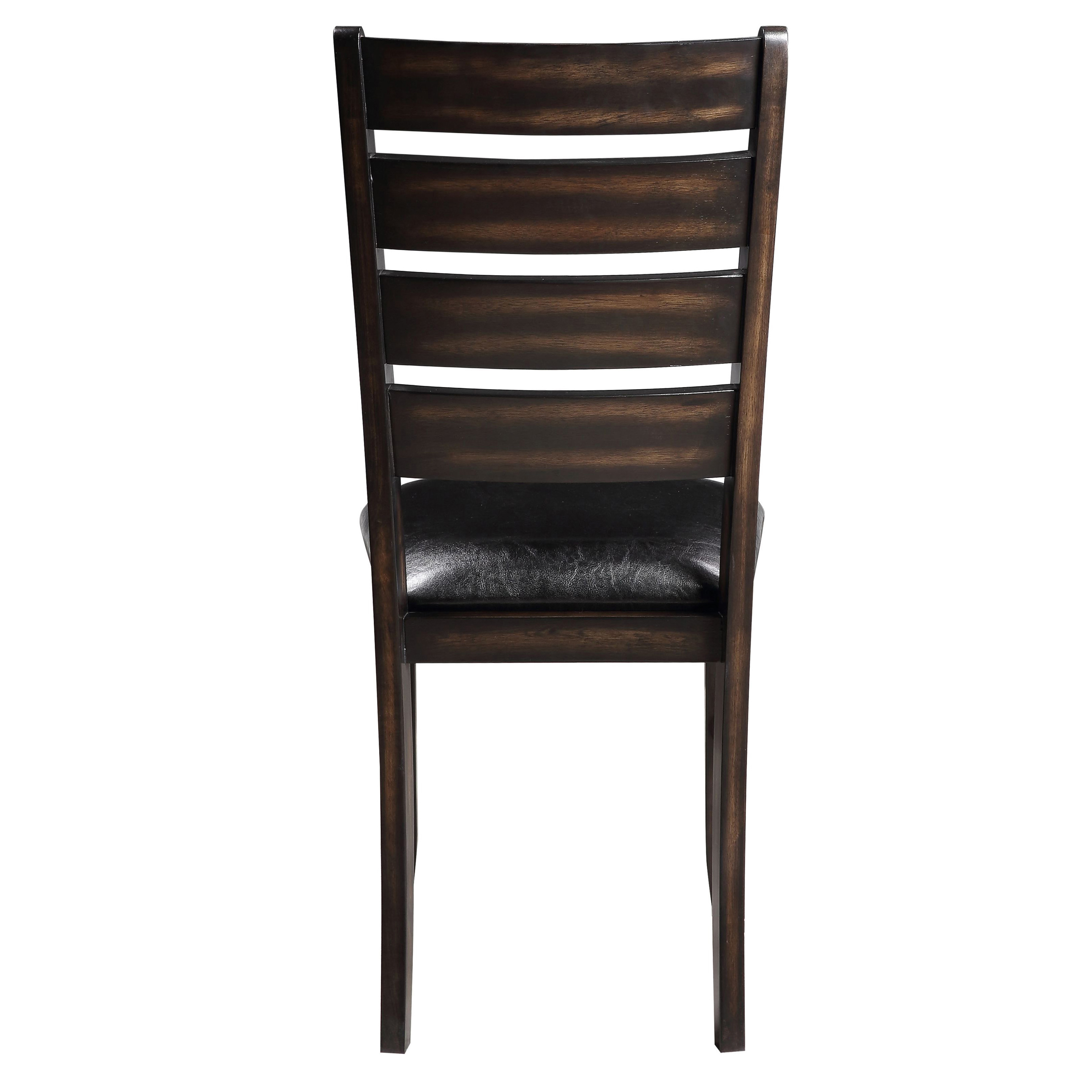 Black and Espresso Ladder Back Side Chairs (Set of 2)