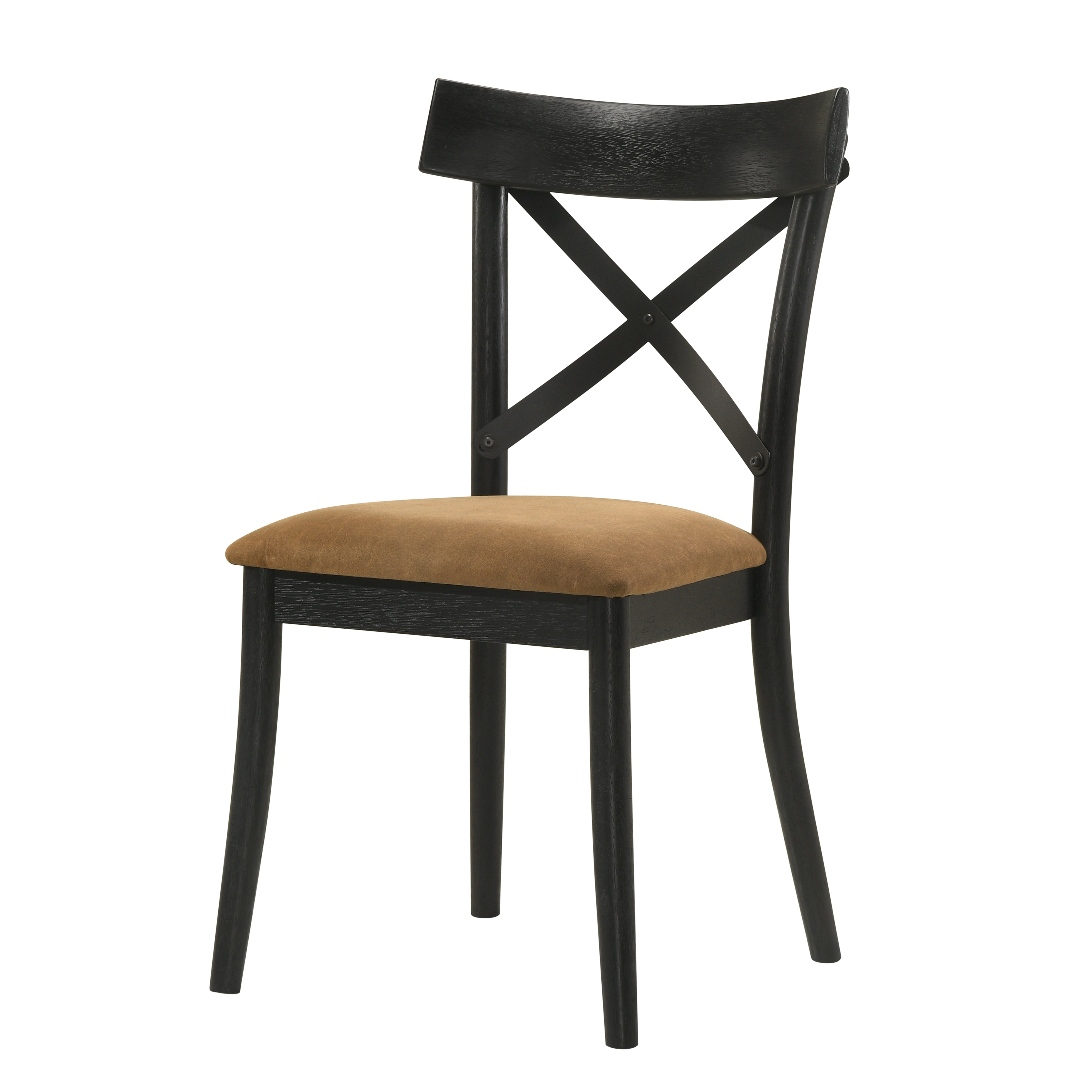 Brown and Black Side Chair (Set of 2)