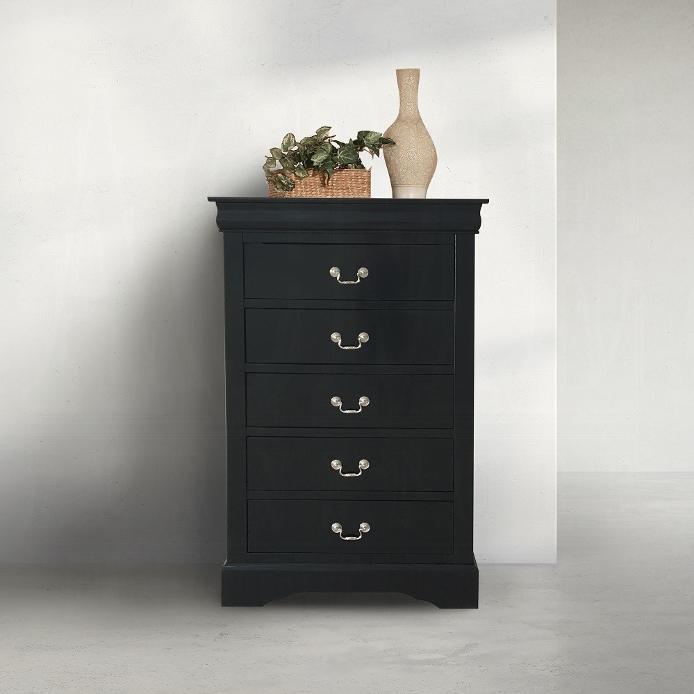 Black 5-Drawer Chest