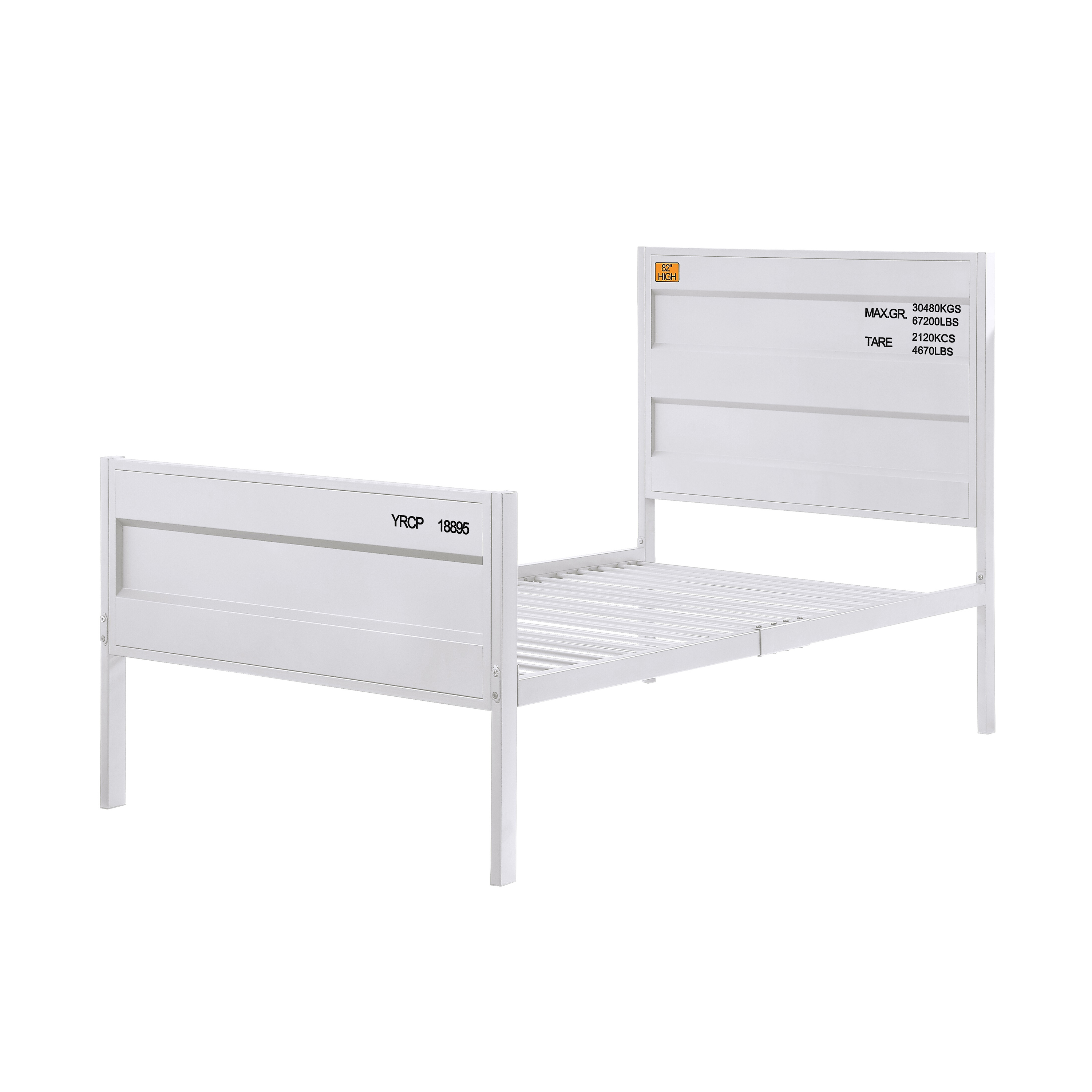 White Twin Platform Bed