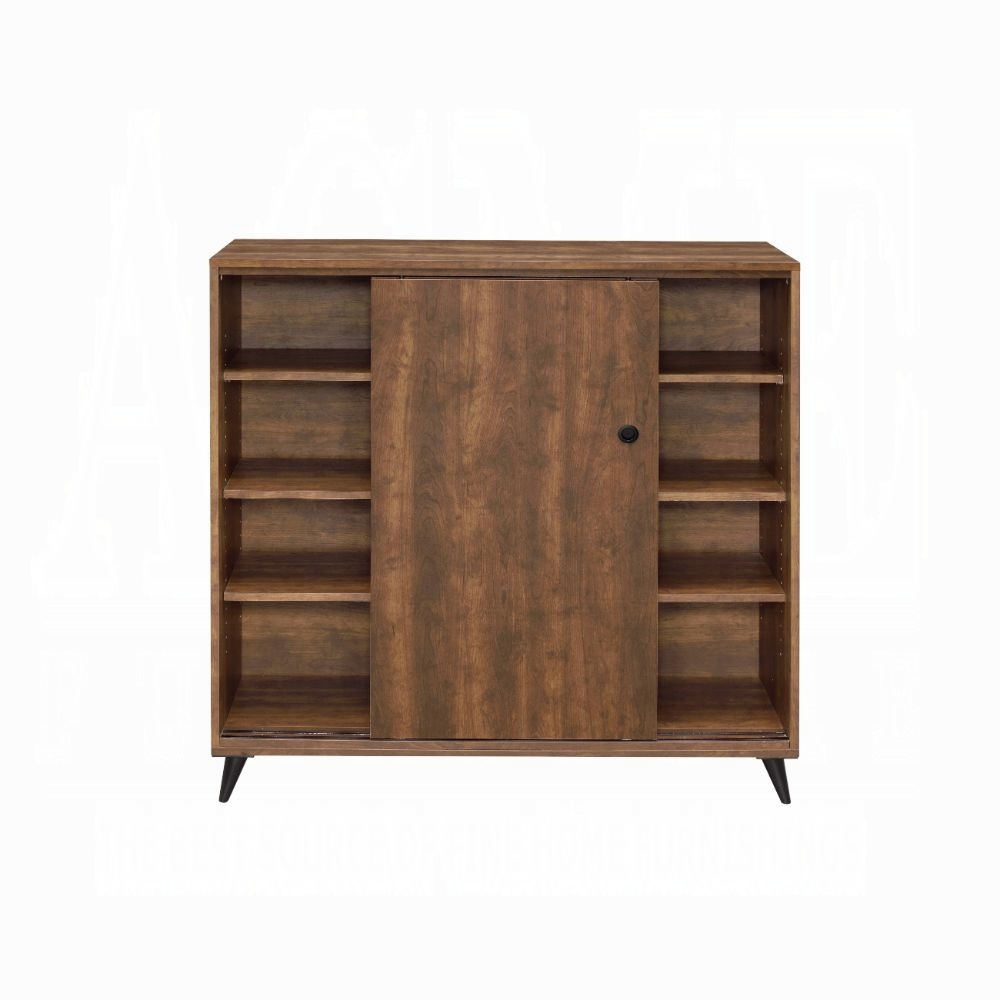 Oak Shoe Cabinet with 2 Sliding Doors