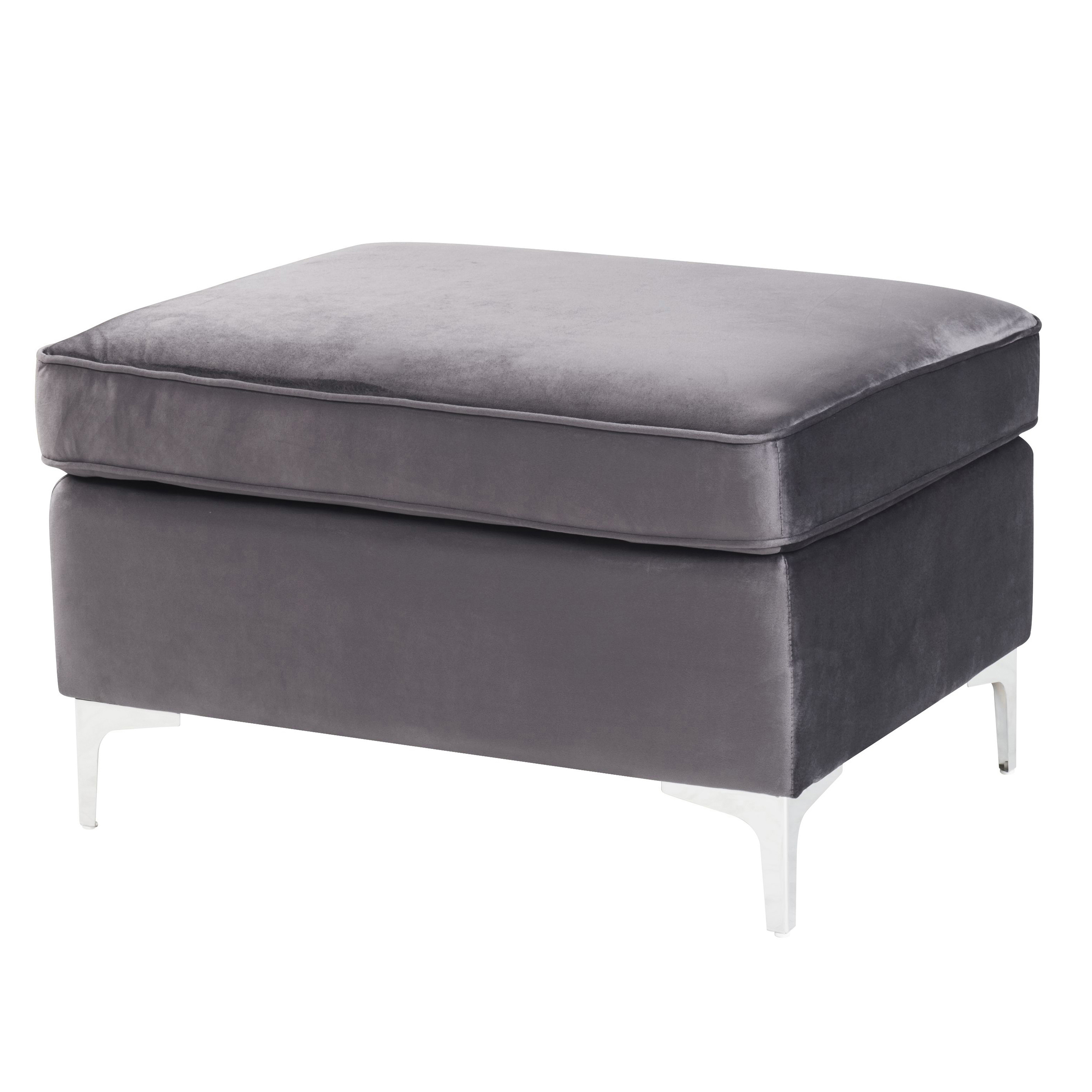 Grey Rectangle Ottoman