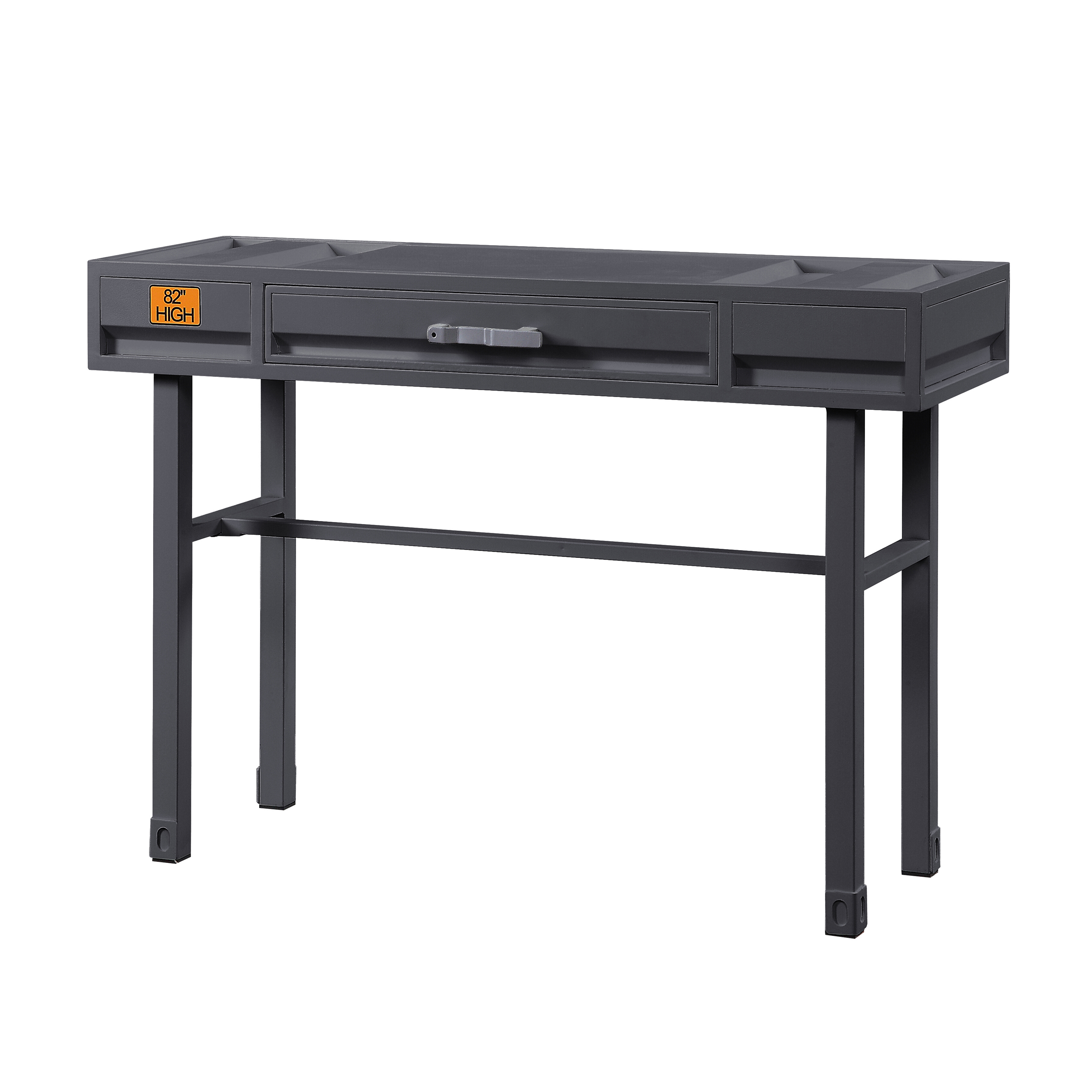 Gunmetal Writing Desk with 1 Drawer