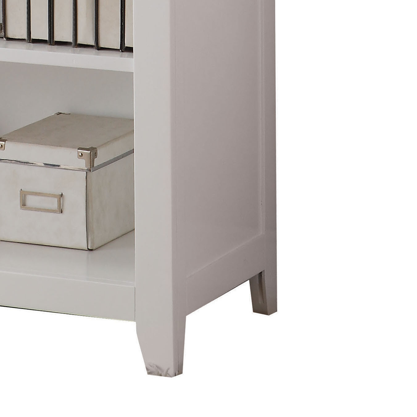 White 2-Shelf Bookcase