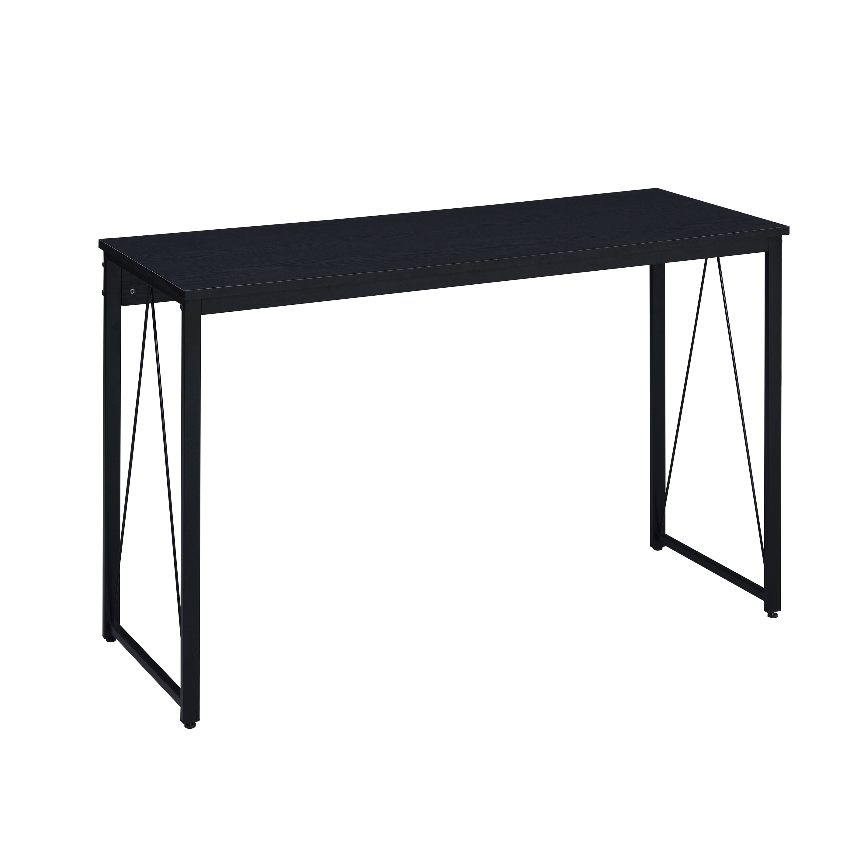 Black 47.5" Writing Desk with Metal Sled Base