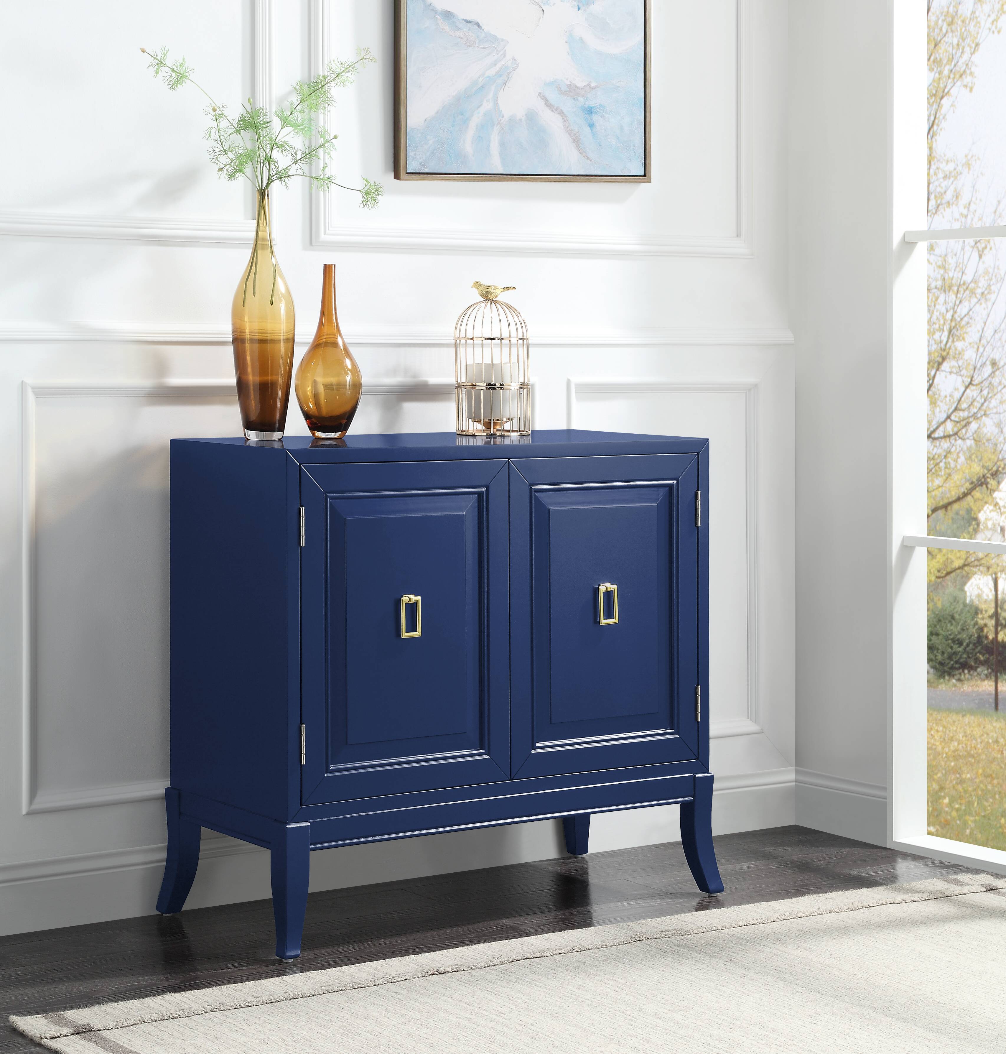 Blue 2-Door Console Cabinet