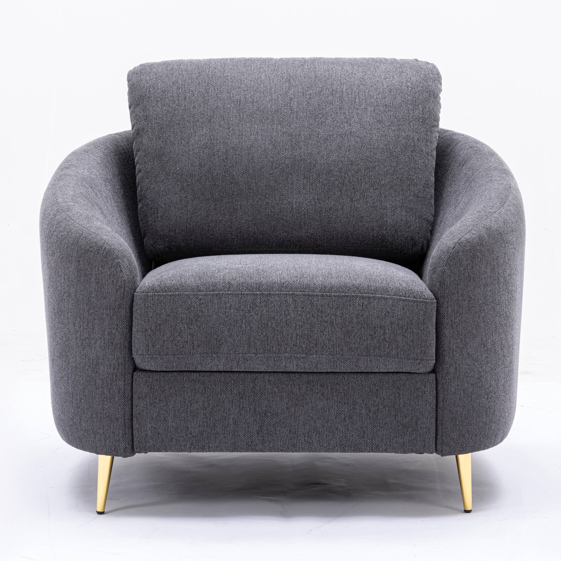 Grey Loose Back Accent Chair