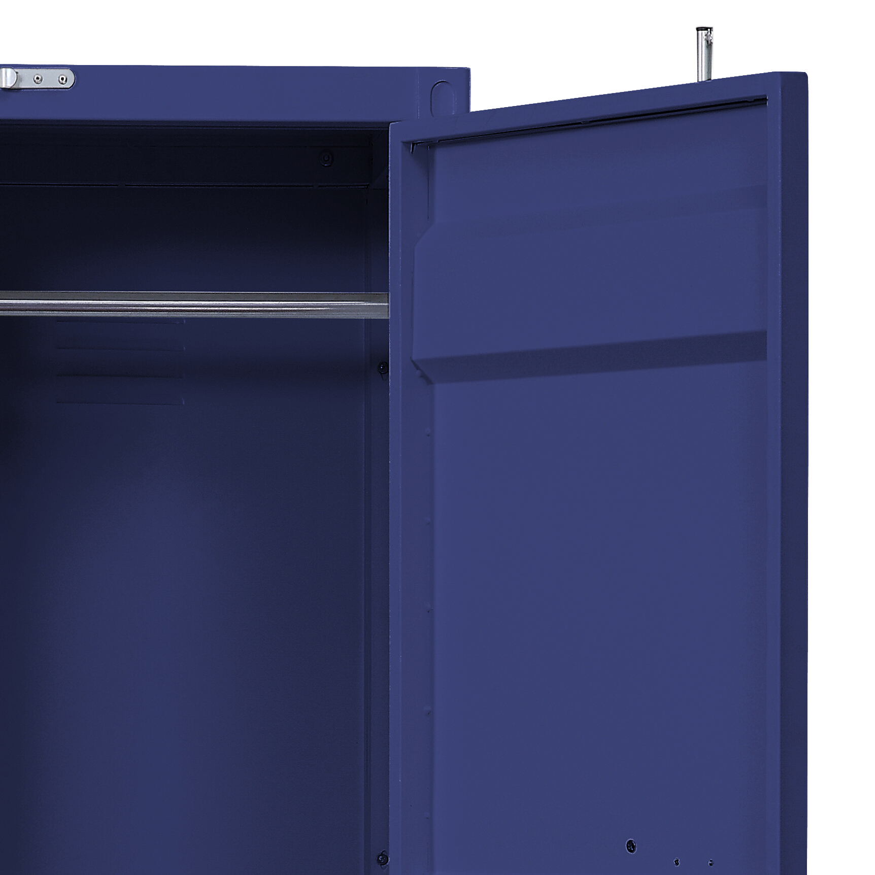 Blue Wardrobe with Full-length Container Lock