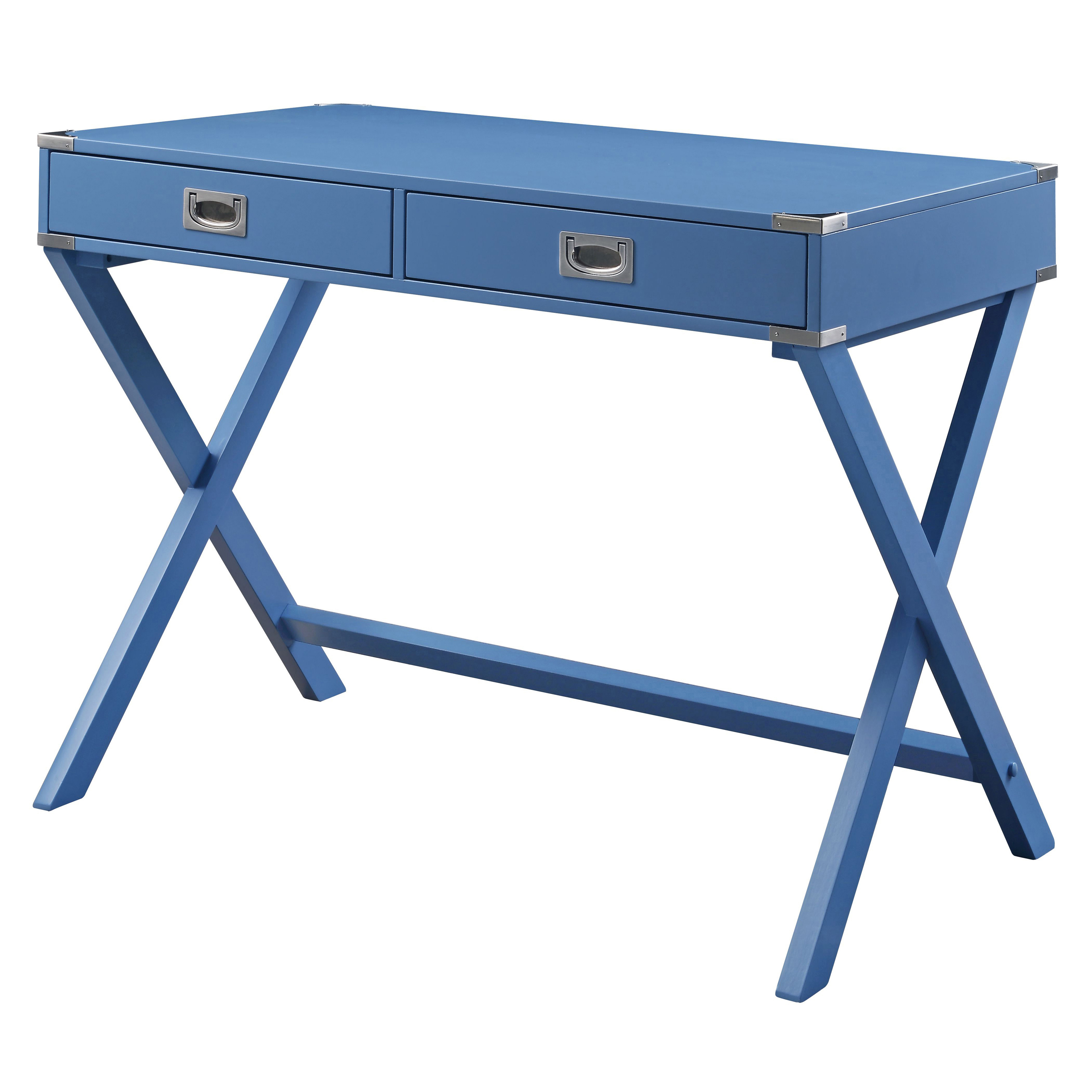 Blue Writing Desk with 2 Drawers