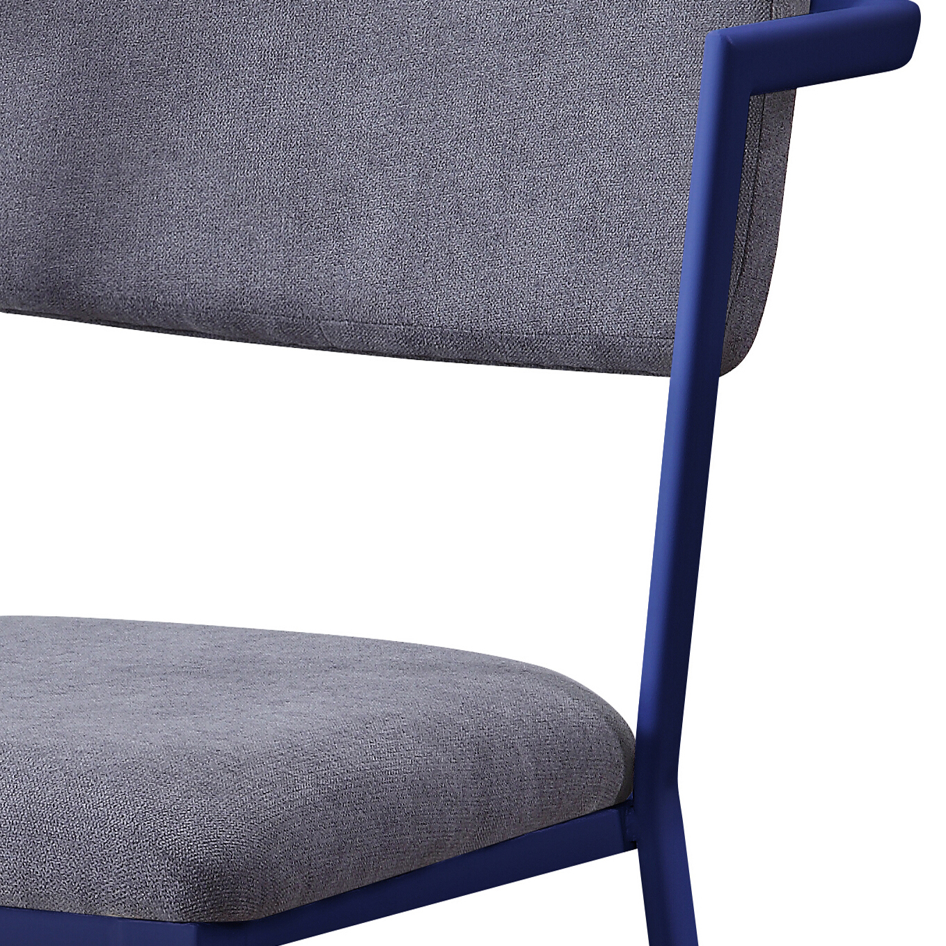 Grey and Blue Open Back Upholstered Office Chair