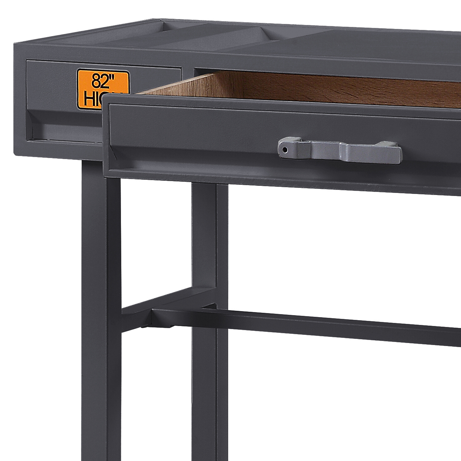 Gunmetal Writing Desk with 1 Drawer