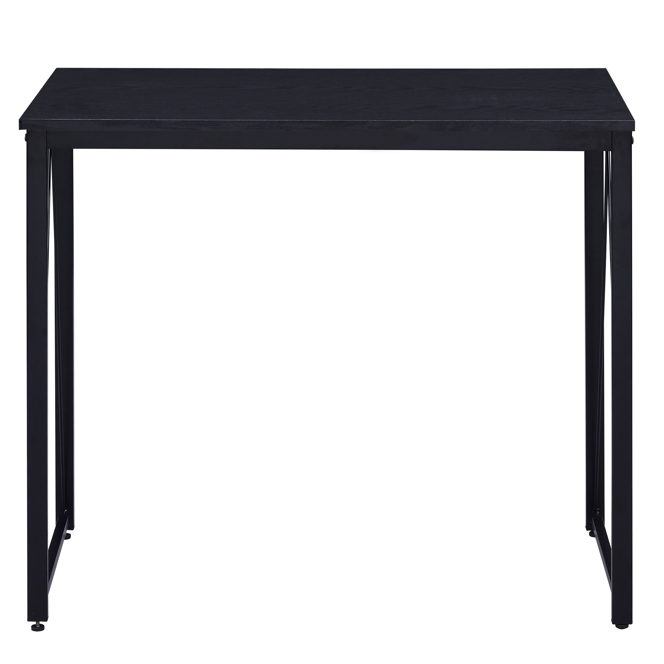 Black 35.5" Writing Desk with Metal Sled Base