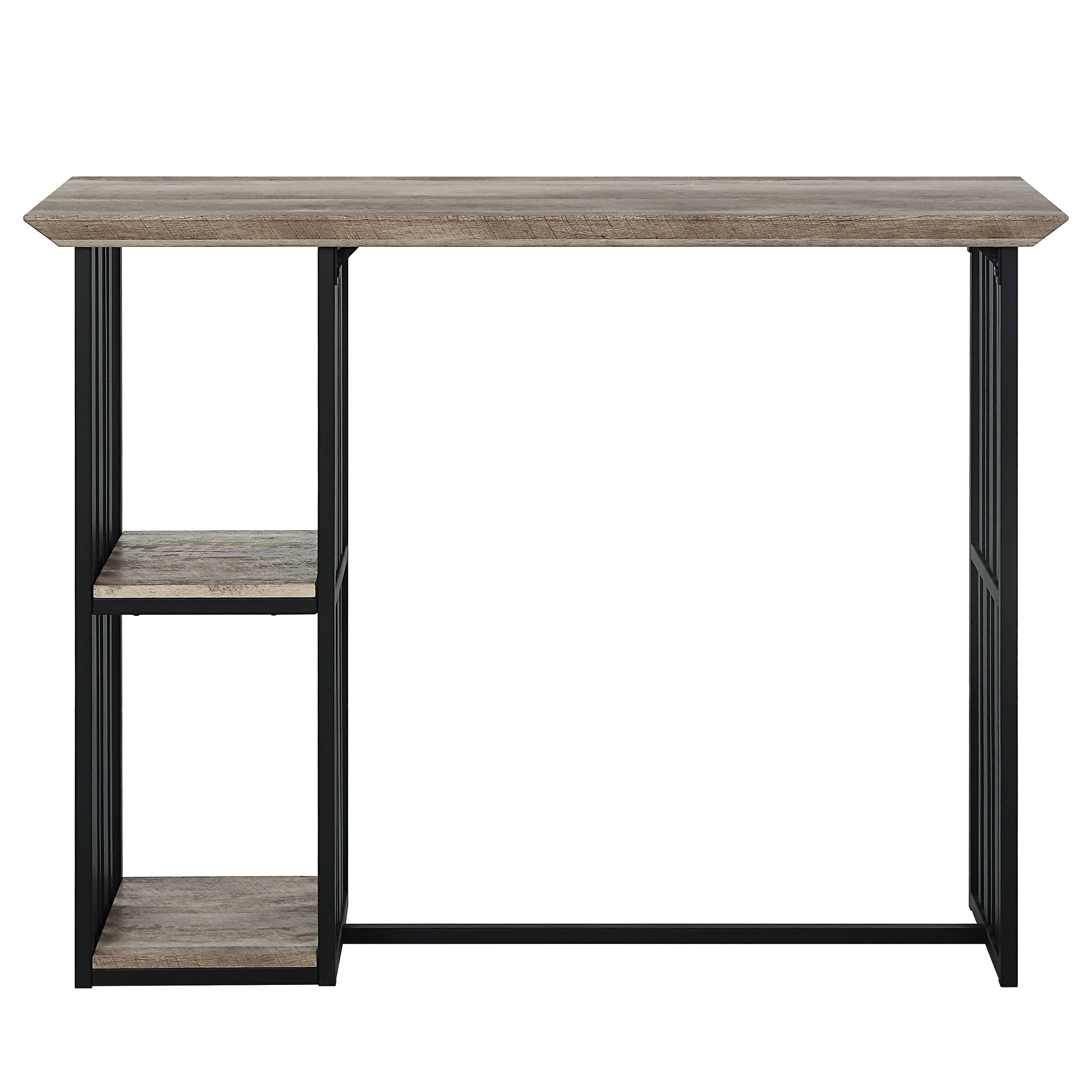 Oak and Sandy Black 2-Shelf Counter Height Table