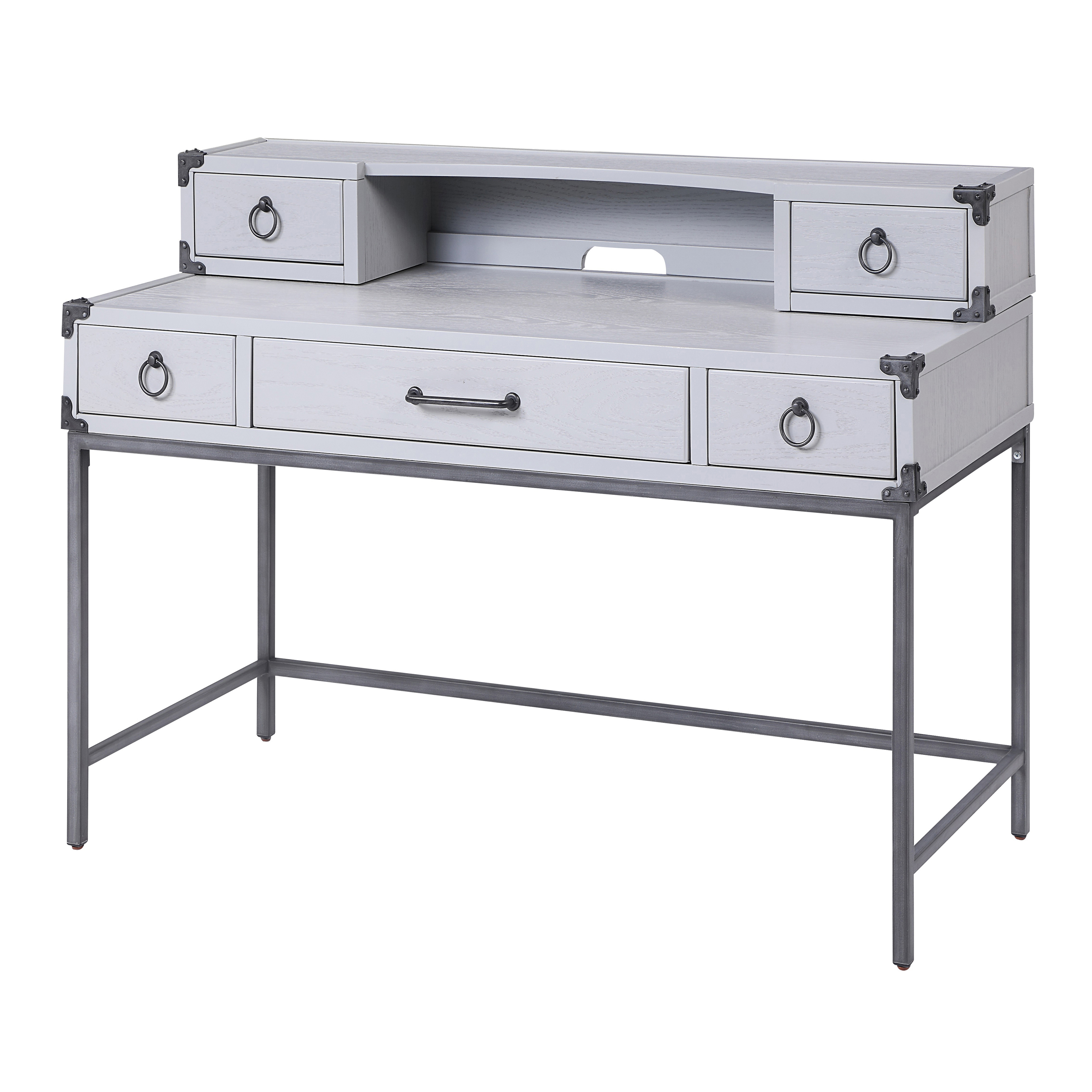 Grey and Gunmetal Writing Desk