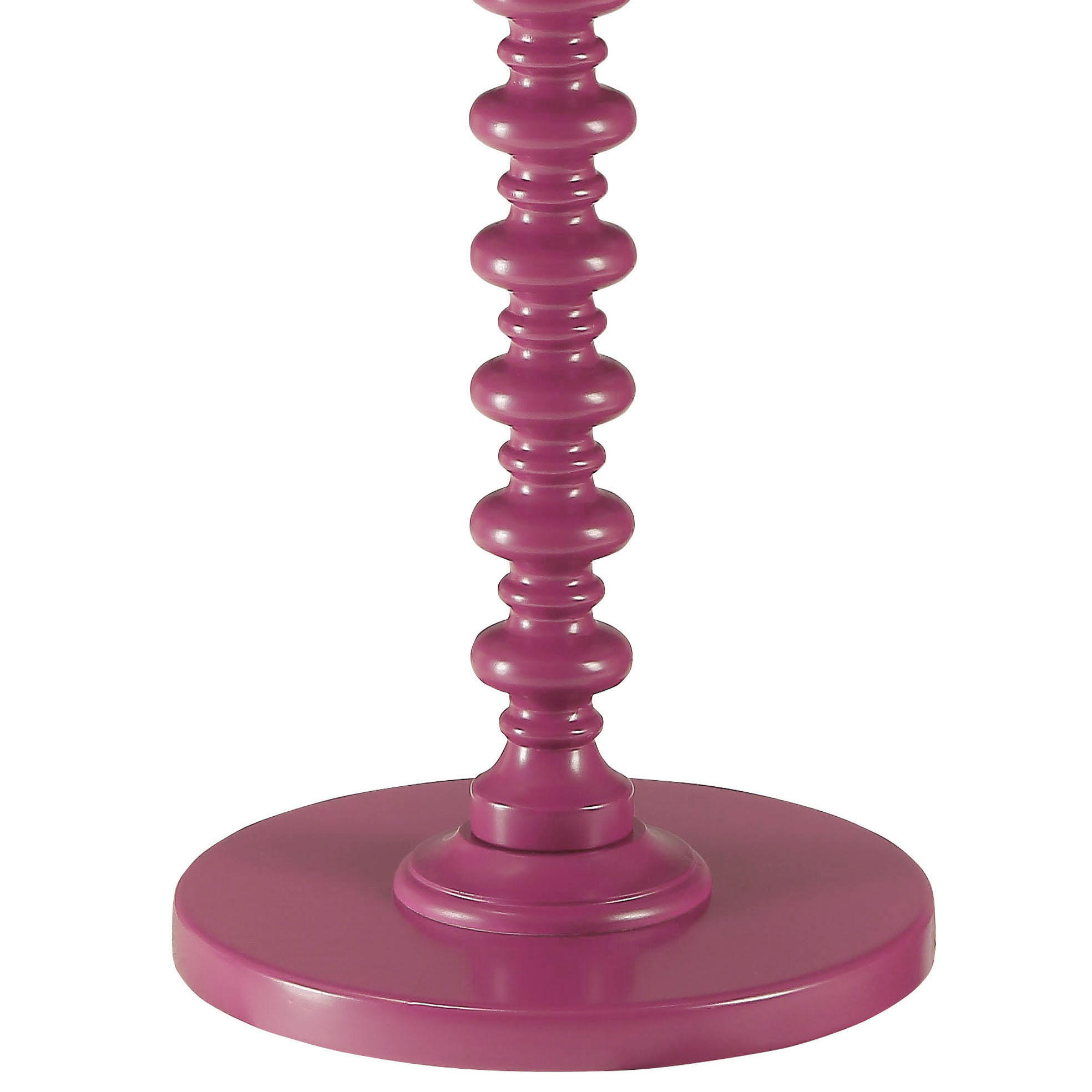 Purple Accent Table with Pedestal Base