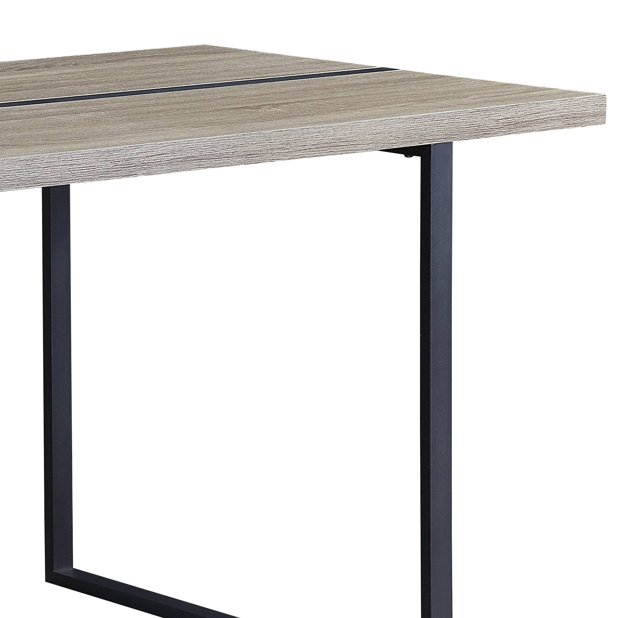 Grey Oak and Black 2- Shelf Dining Table