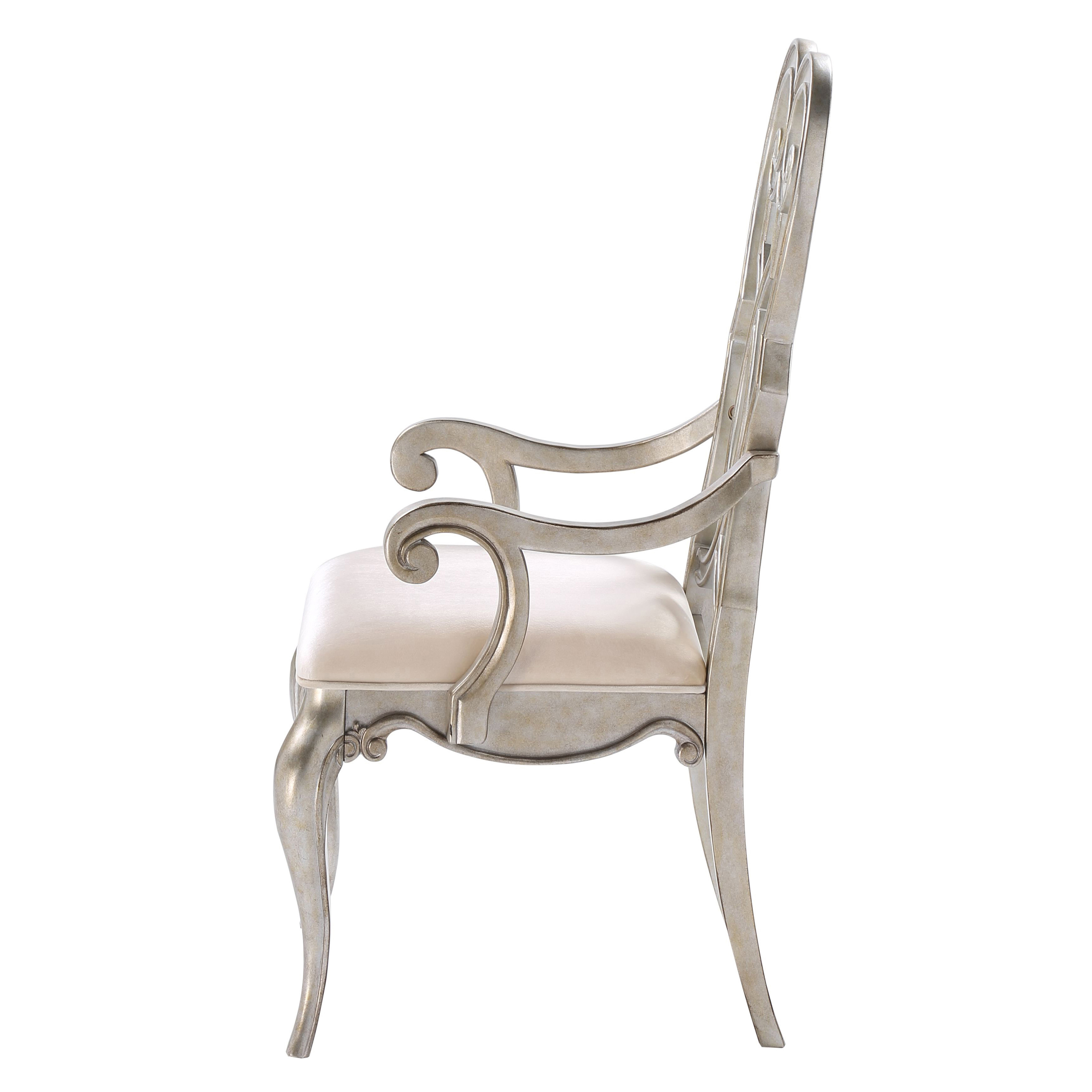 Madigan Ivory and Antique Champagne Arm Chairs (Set of 2)