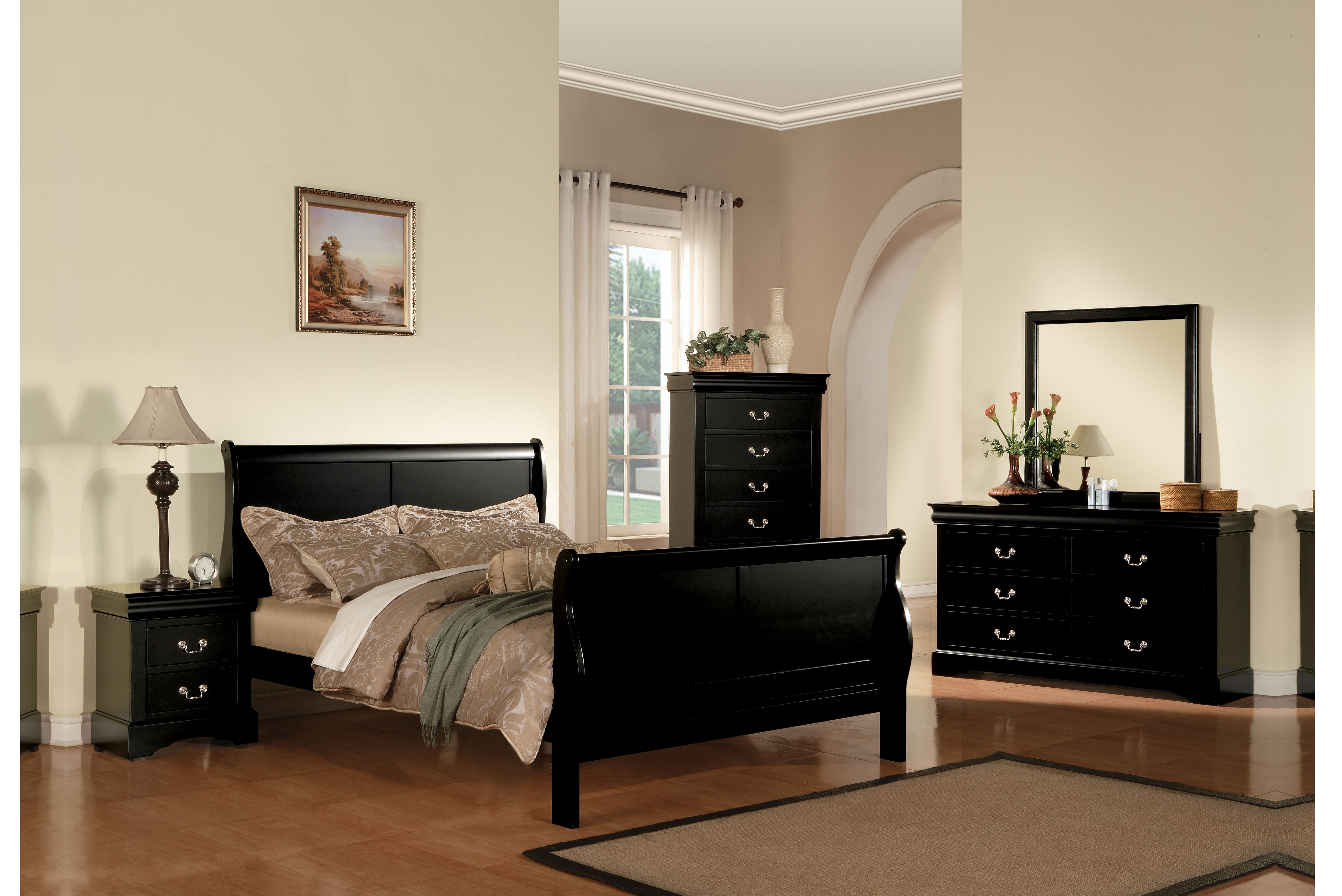 Black 5-Drawer Chest