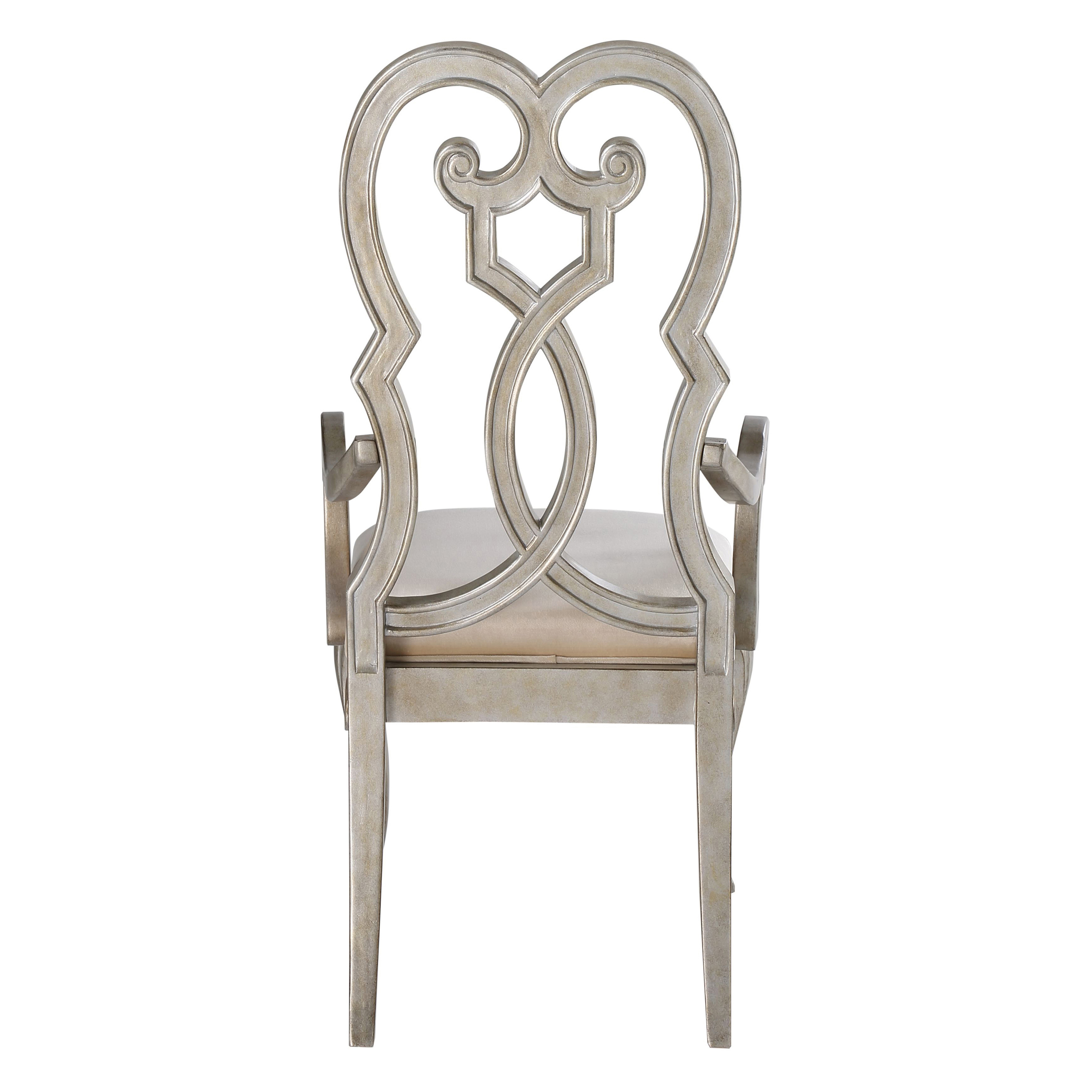 Madigan Ivory and Antique Champagne Arm Chairs (Set of 2)