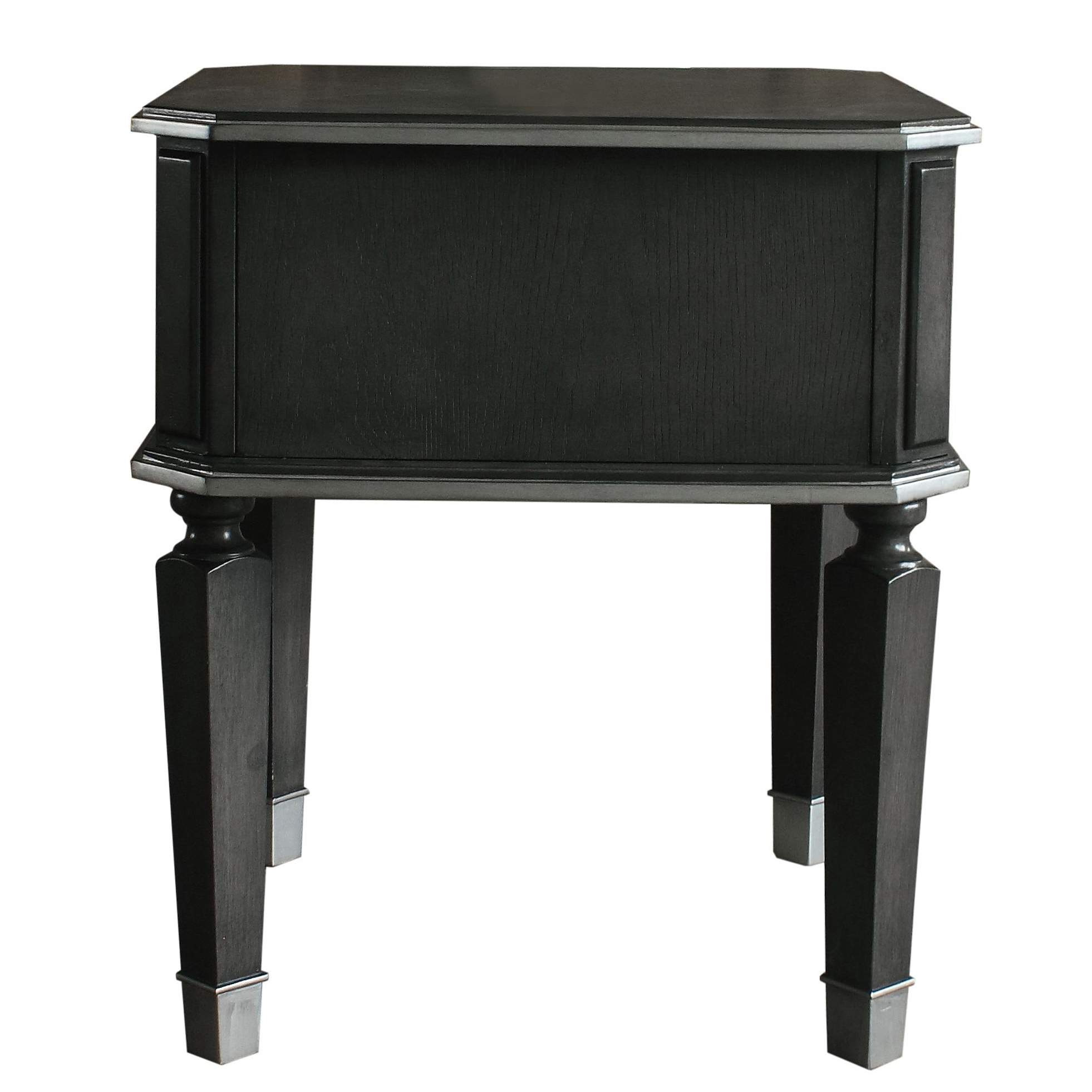 Charcoal and Light Grey End Table with 1 Drawer