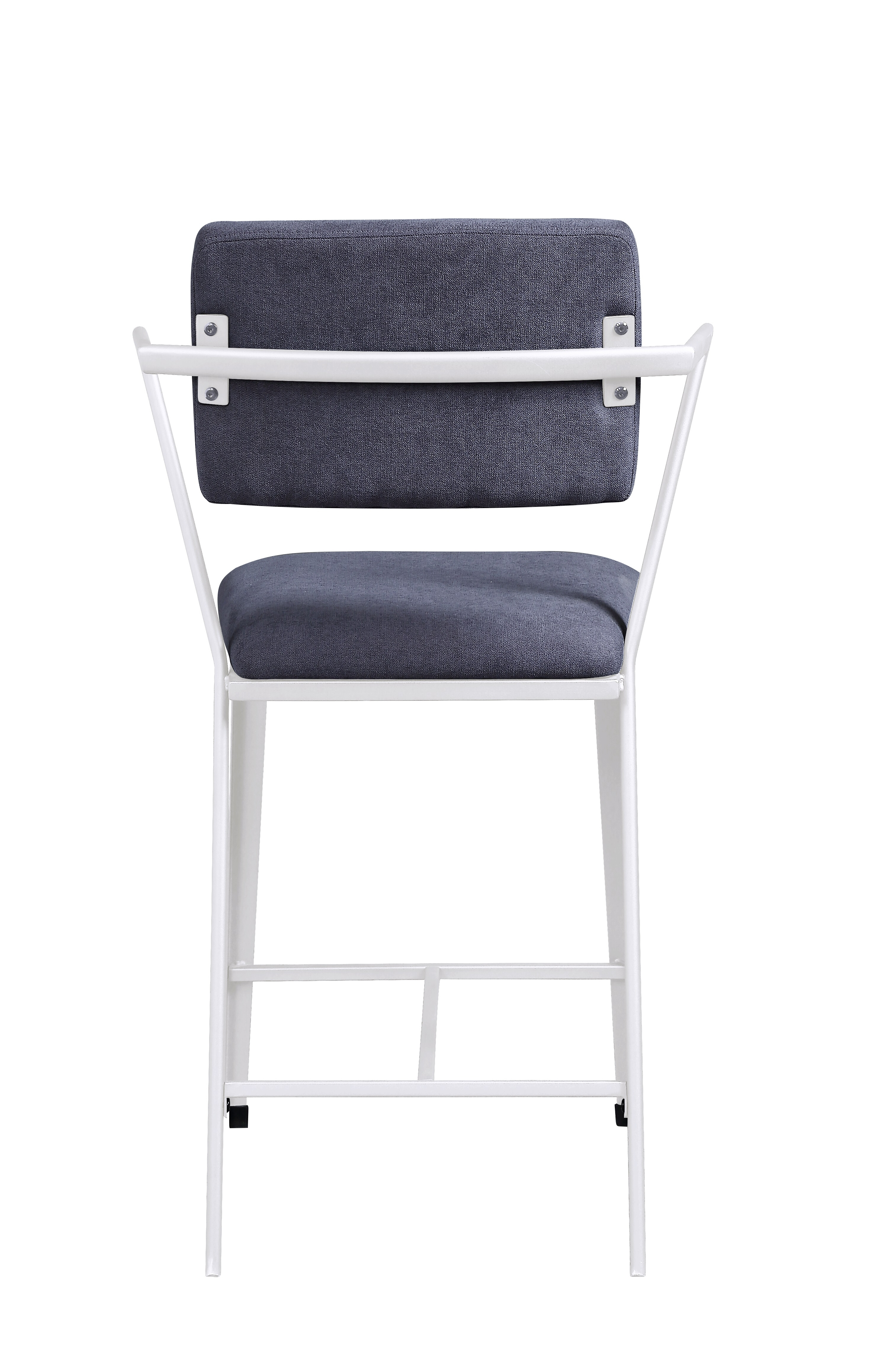 Grey and White Padded Counter Height Chair (Set of 2)