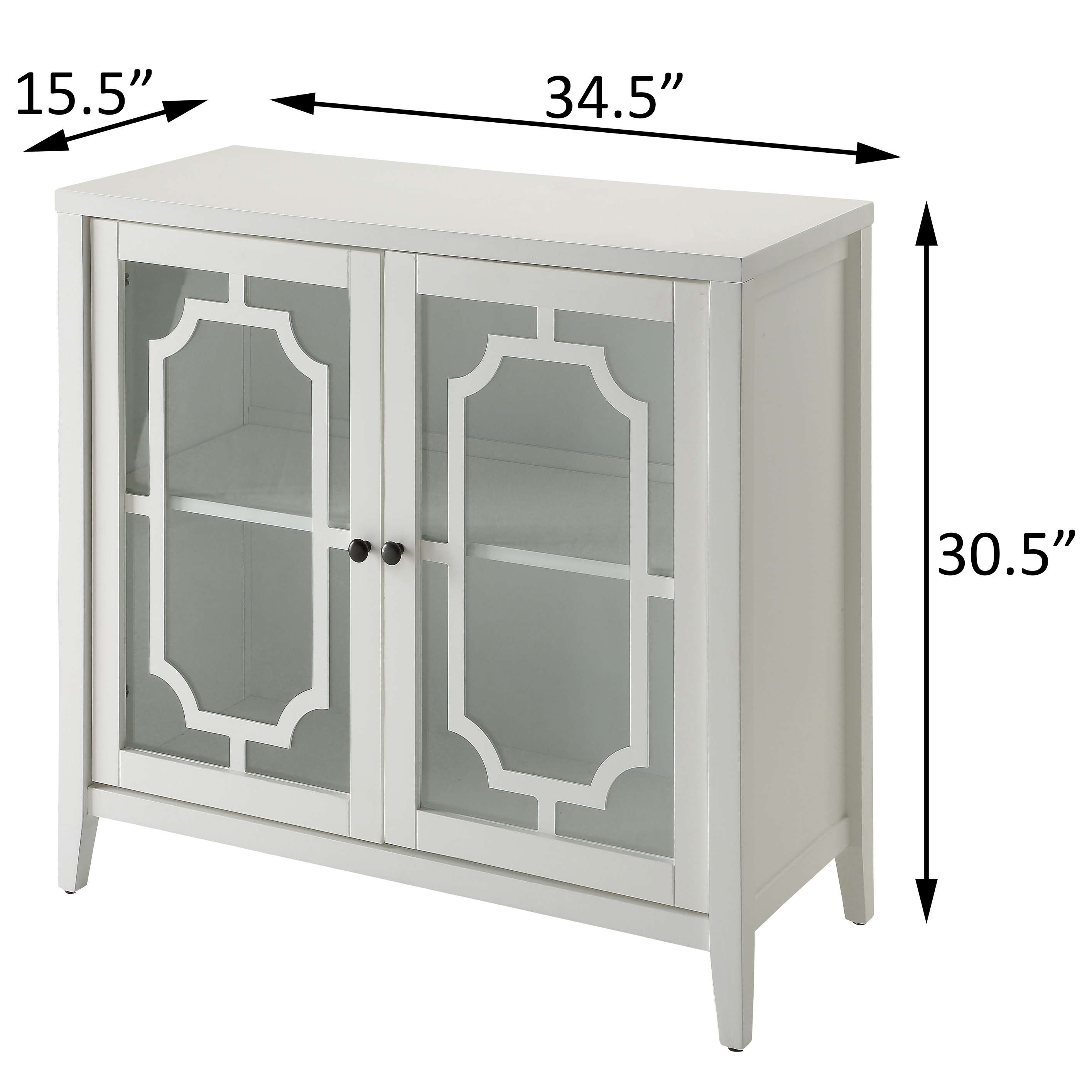 White Console Table with 2 Doors