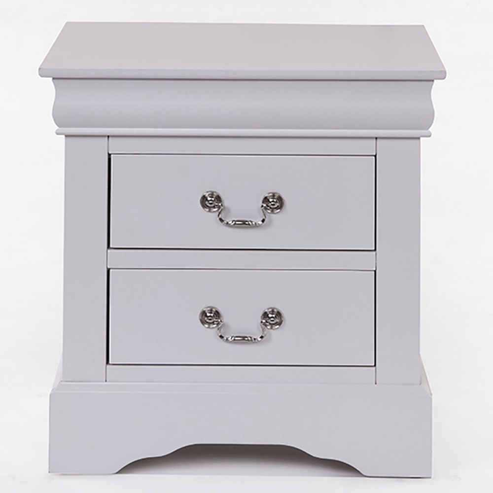 White 2-Drawer Nightstand